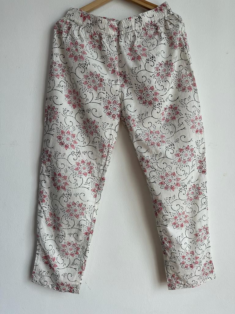 Handmade and affordable Pure Cotton Stitched Suits in White and Light Blue for women, buy now in Singapore