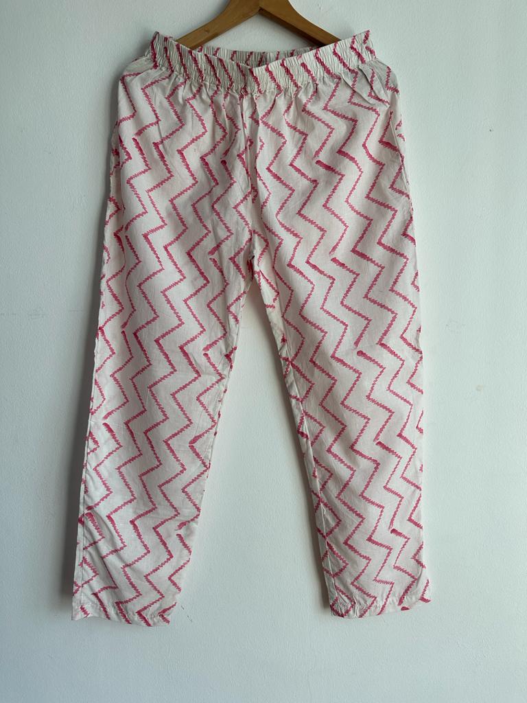 Handmade and affordable Pure Cotton Stitched Suits in White and Light Pink for women, buy now in Singapore