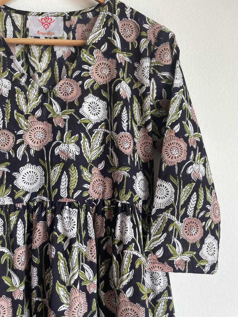handmade and affordable high quality cotton black maxi dress for women, shop now in singapore