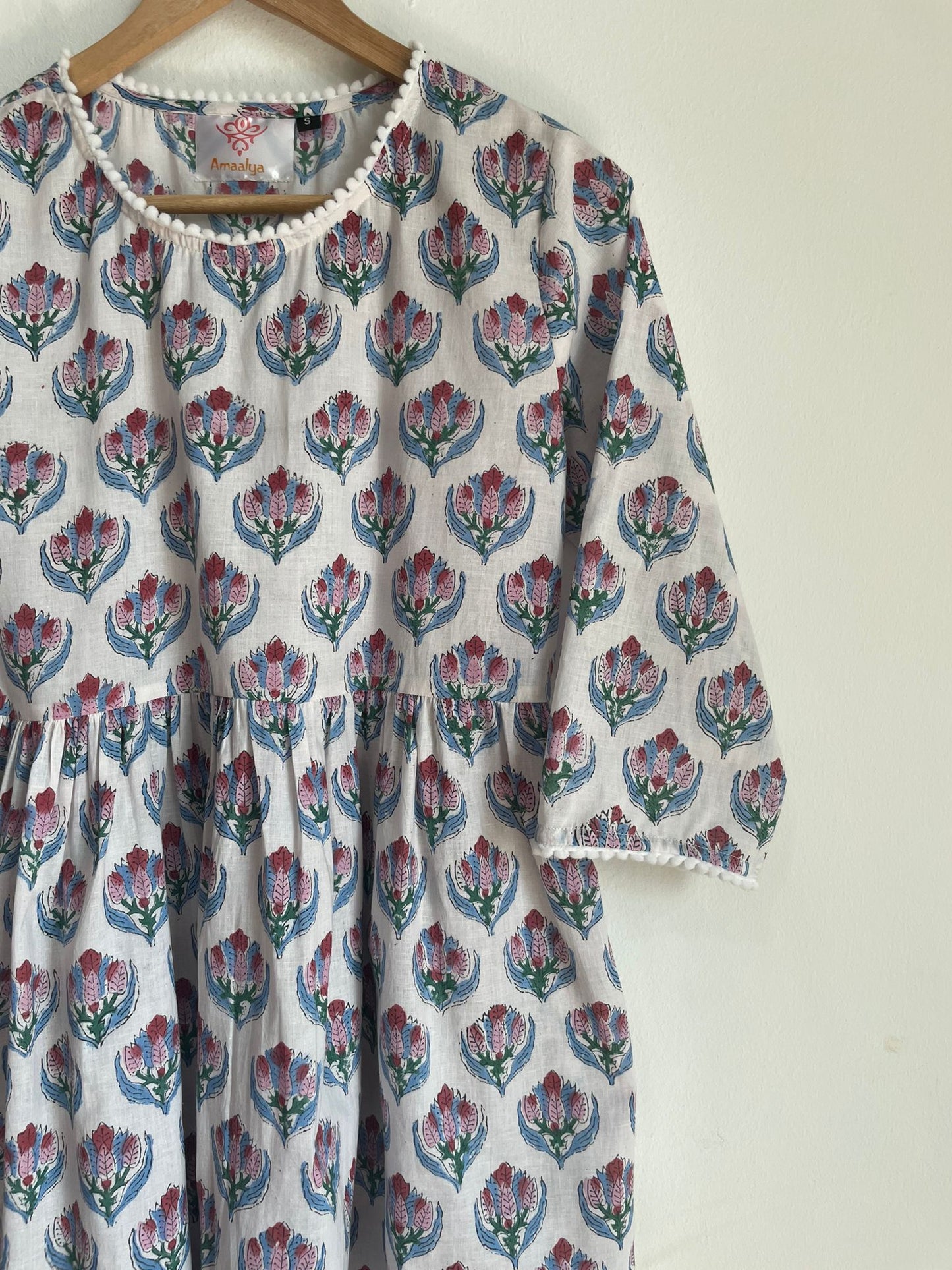 High quality and affordable handmade cotton white midi dress for women in Singapore