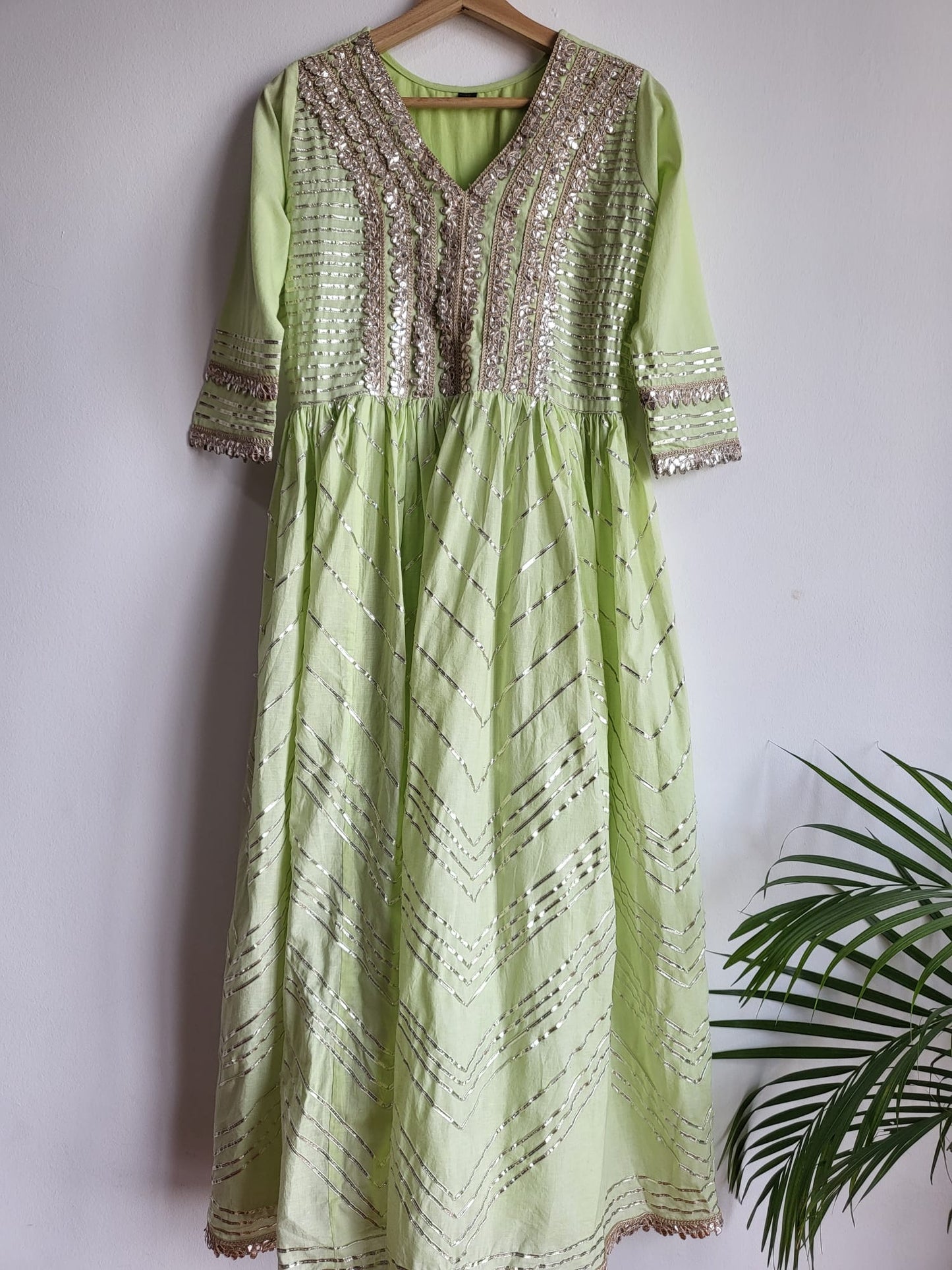indo-western dress for women in Singapore. Beautiful embroidery work across the dress