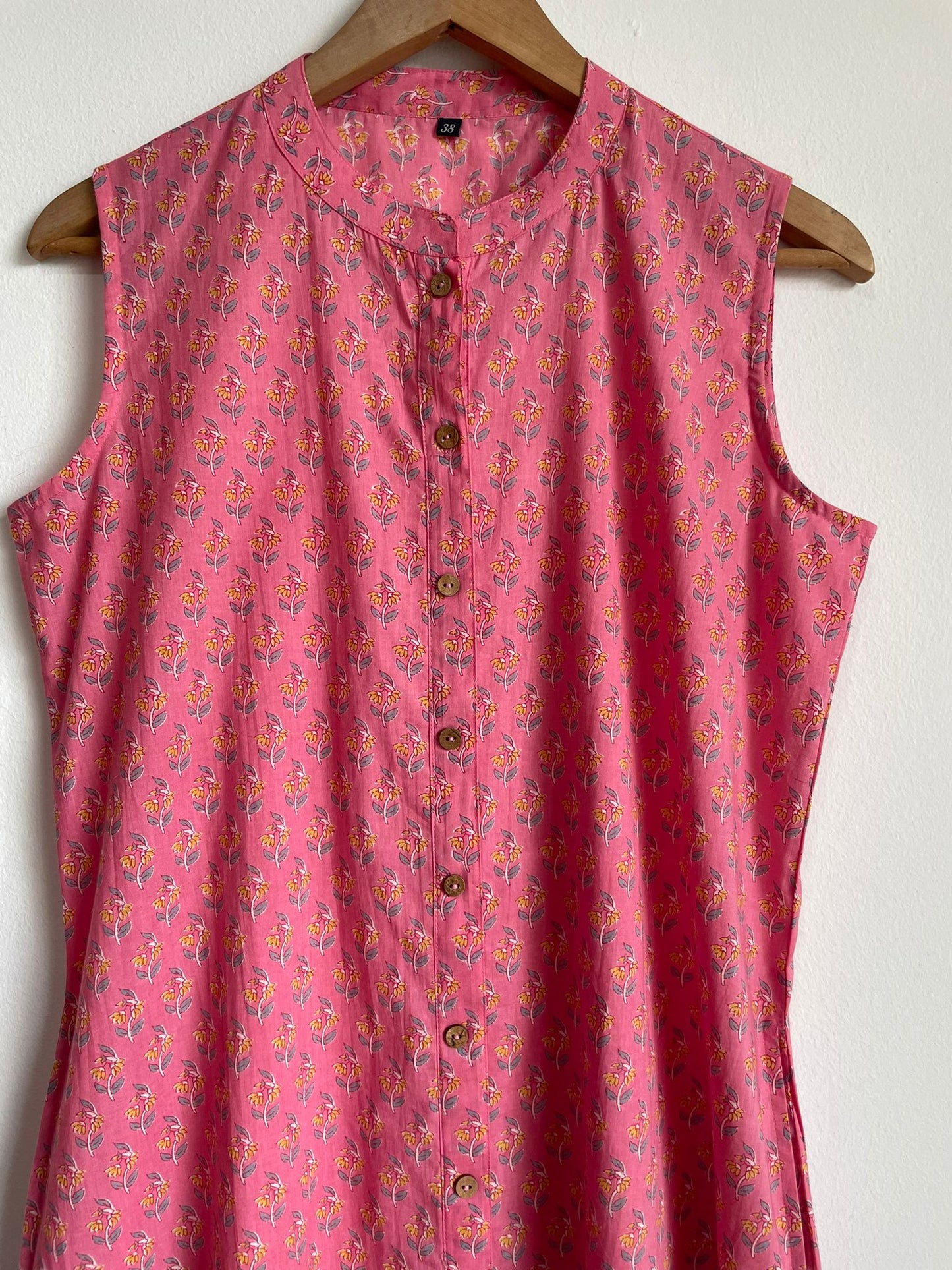 handmade and affordable cotton floral print sleeveless dress for women in singapore
