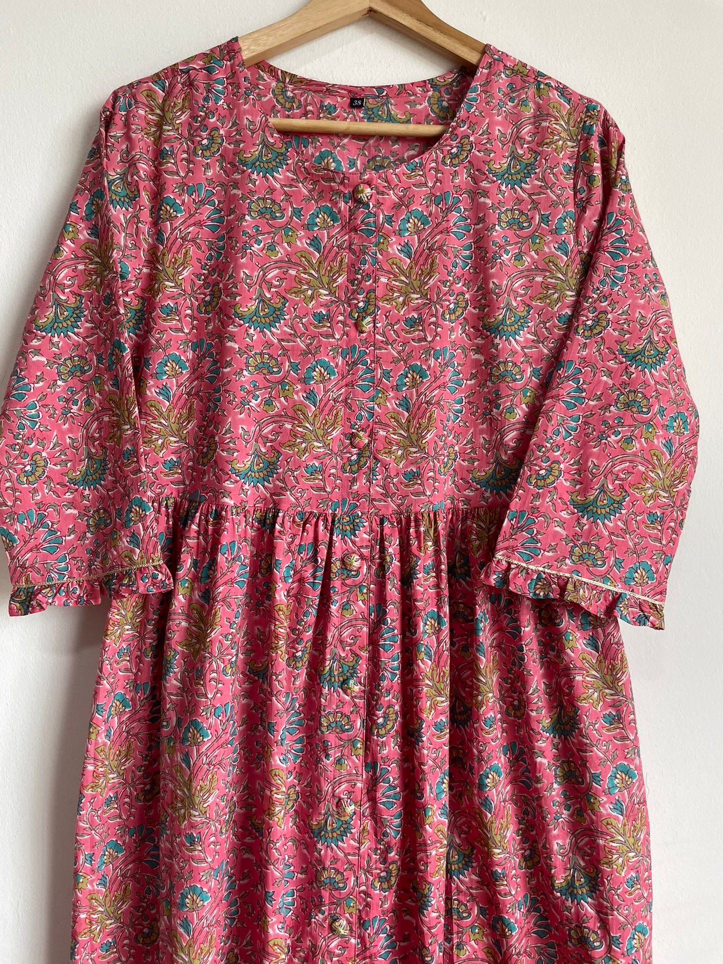 High quality and handmade cotton pink maxi dress for women, shop now in singapore