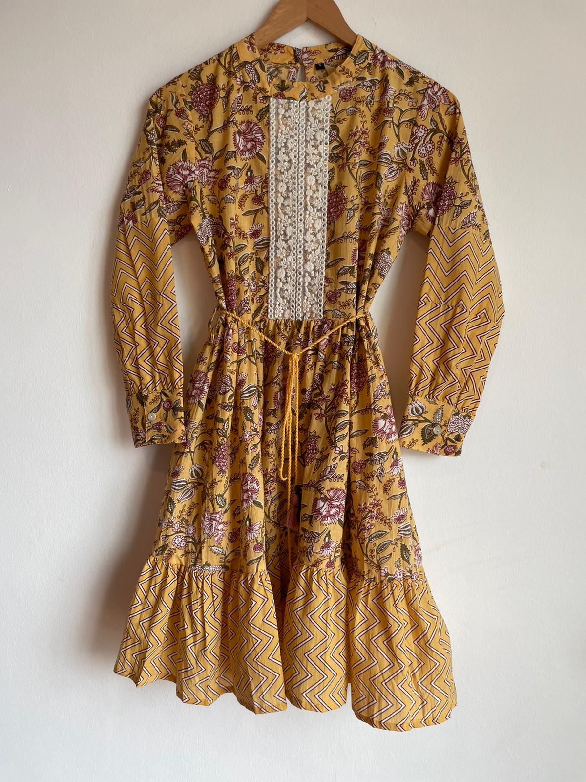 High quality and affordable yellow long sleeve dress for women, buy now in singapore