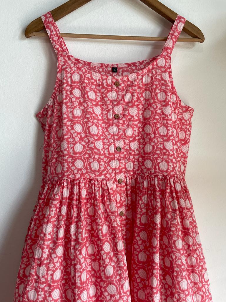 High quality and comfortable noodle strap pure cotton dress for women , Shop now in Singapore