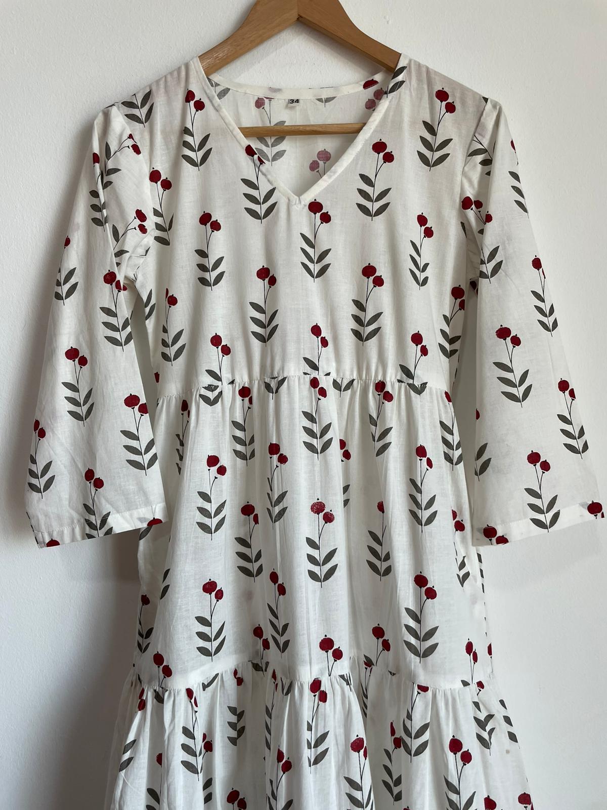 Handmade long white maxi dress with mask for ladies