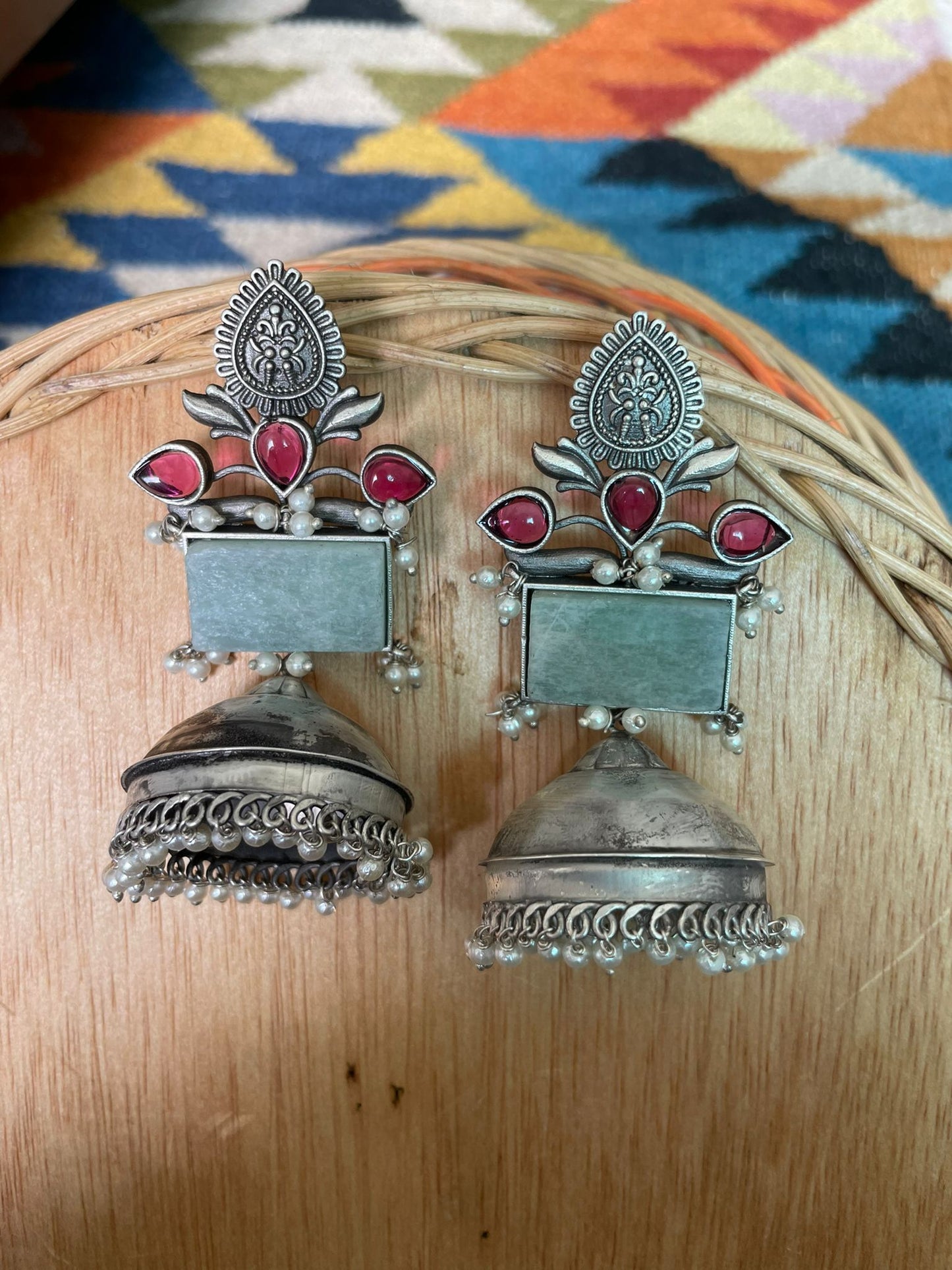 handmade indian traditional ethnic wear earring jhumka for women, shop now in Singapore