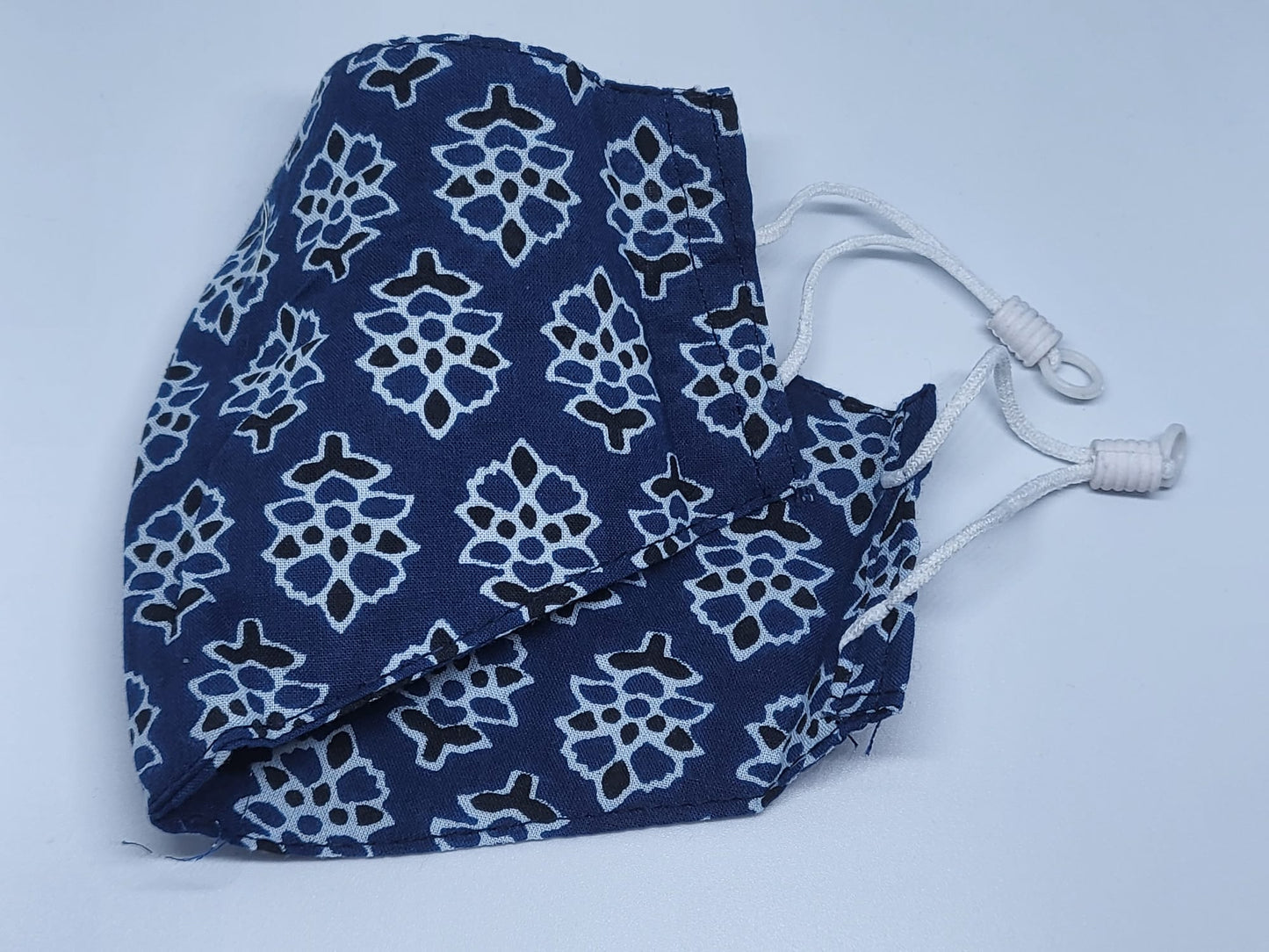 matching mask with jumpsuit long dress in blue for women