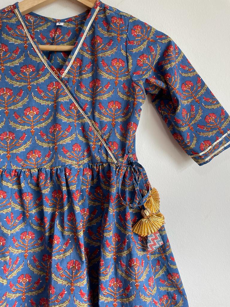 high-quality, affordable and pure cotton Pure Cotton Kidswear in Blue and Red for girls , shop now in Singapore