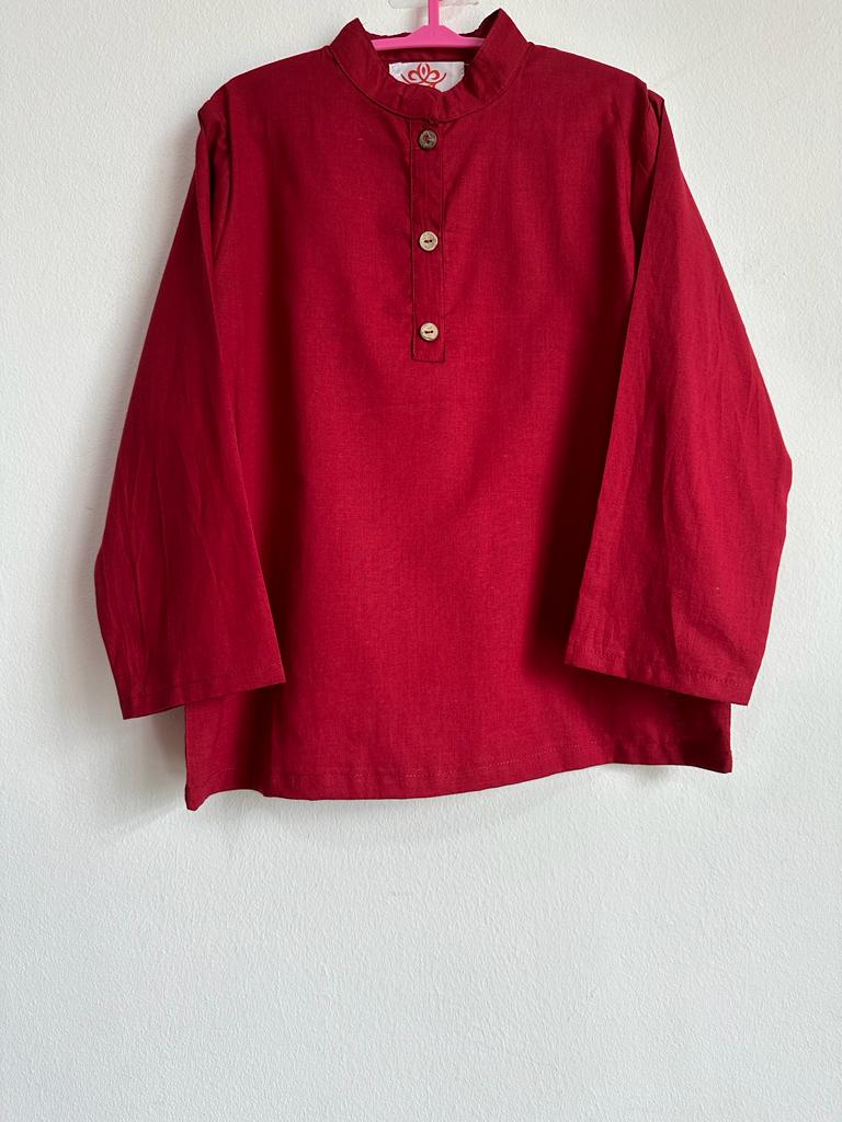 high-quality, affordable and pure cotton Pure Cotton Kidswear in Red and Green for Boys , buy now in Singapore