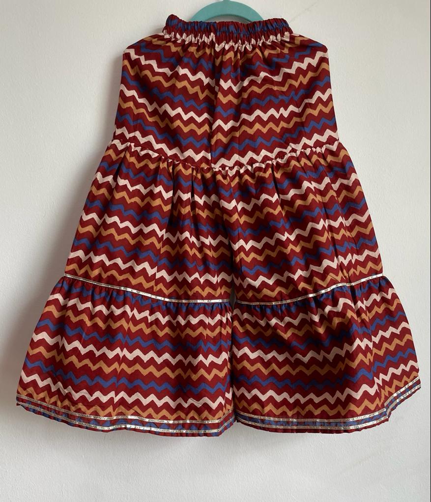 high-quality, affordable and pure cotton Pure Cotton Kidswear in Red and Brown for girls, shop now in Singapore