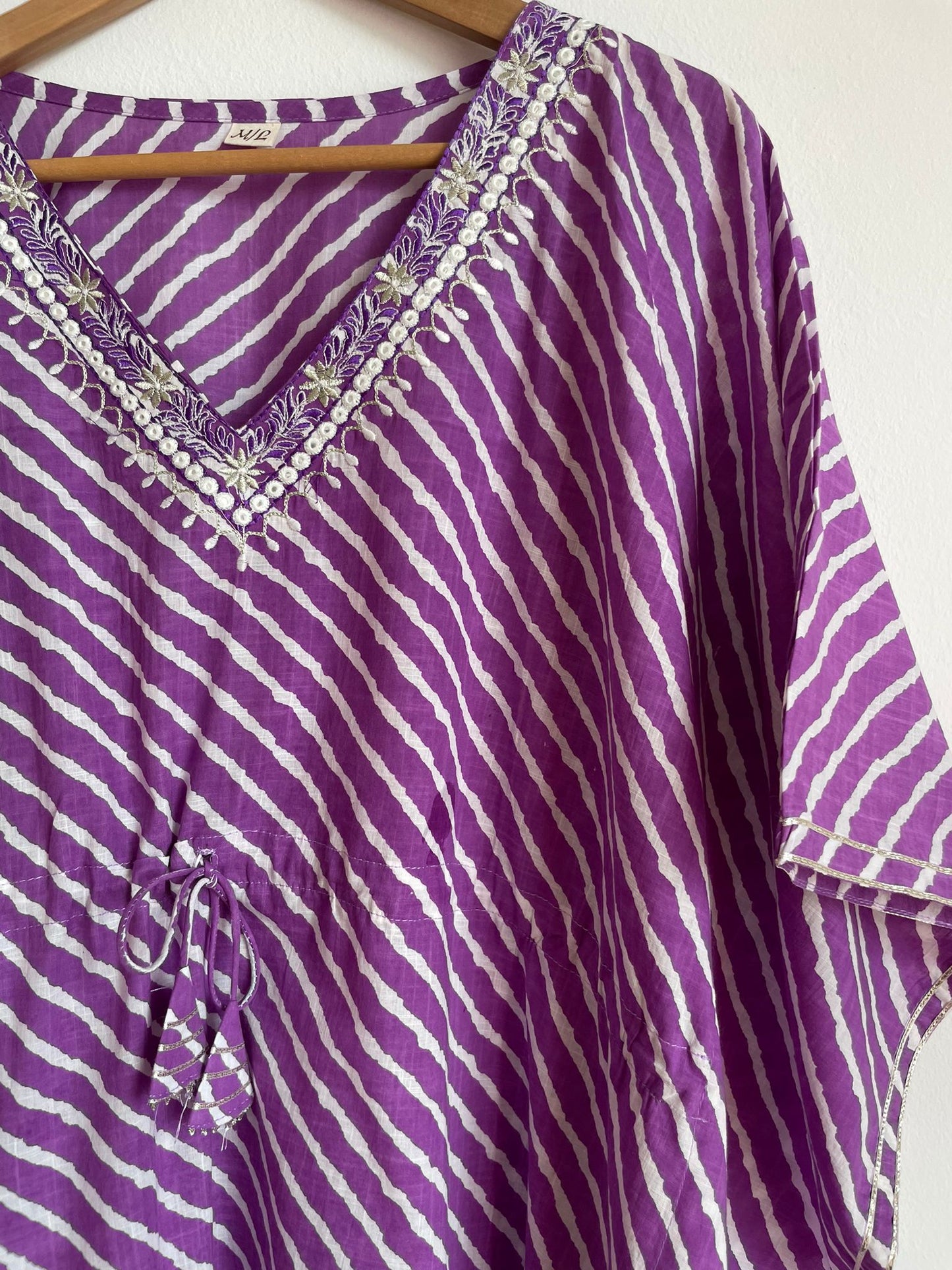 Kaftan - Purple Leheriya ( Long and Mid-Sized)