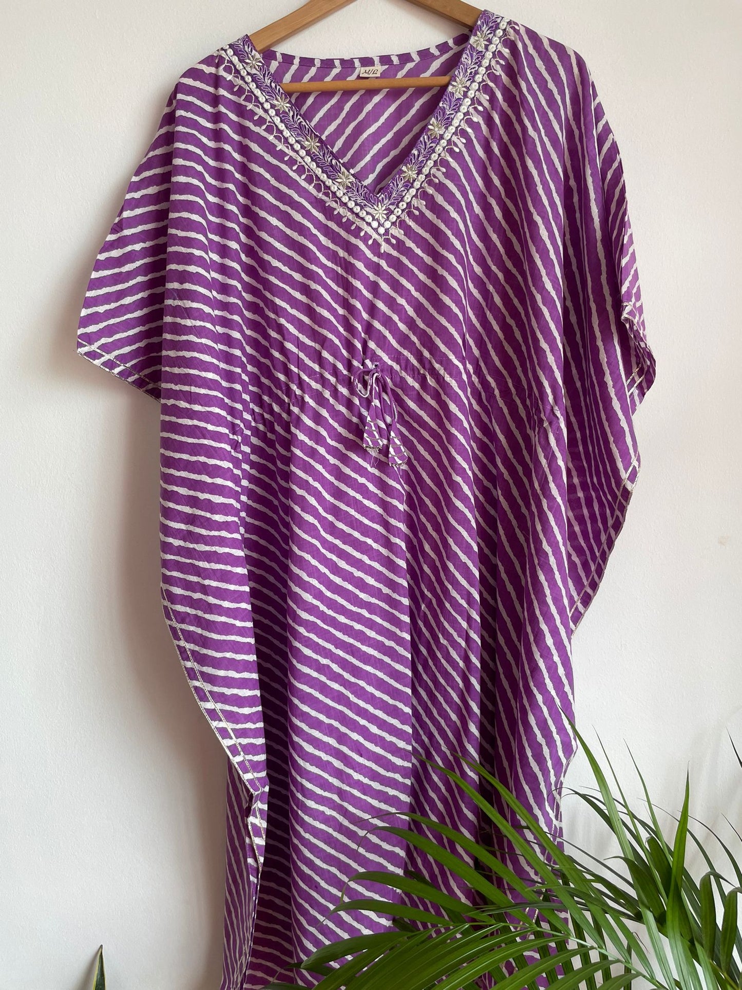 Kaftan - Purple Leheriya ( Long and Mid-Sized)