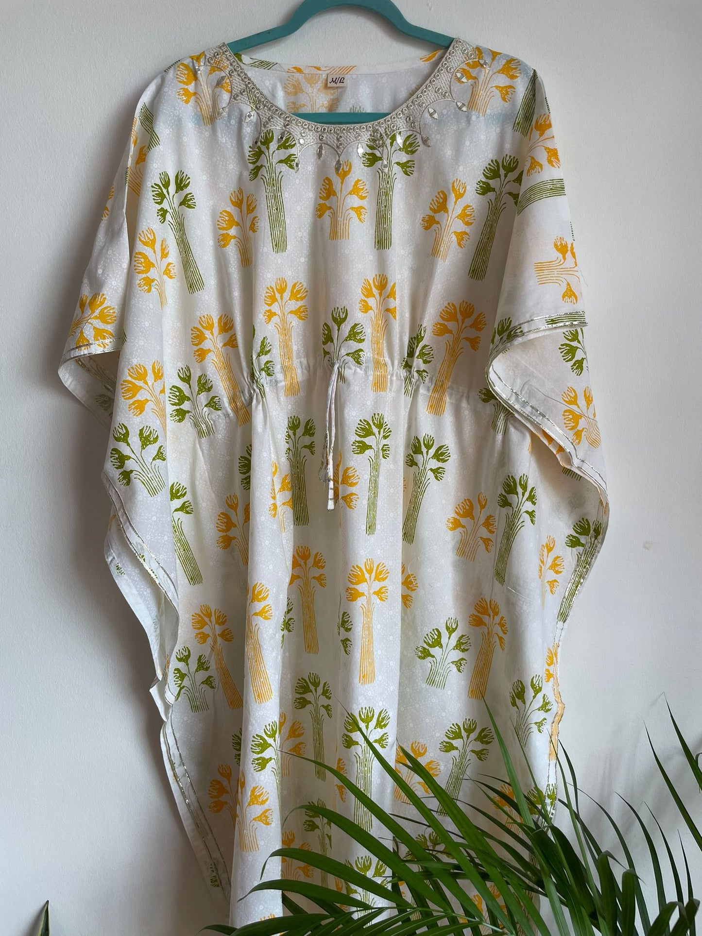 Long Kaftan - The Tropical White