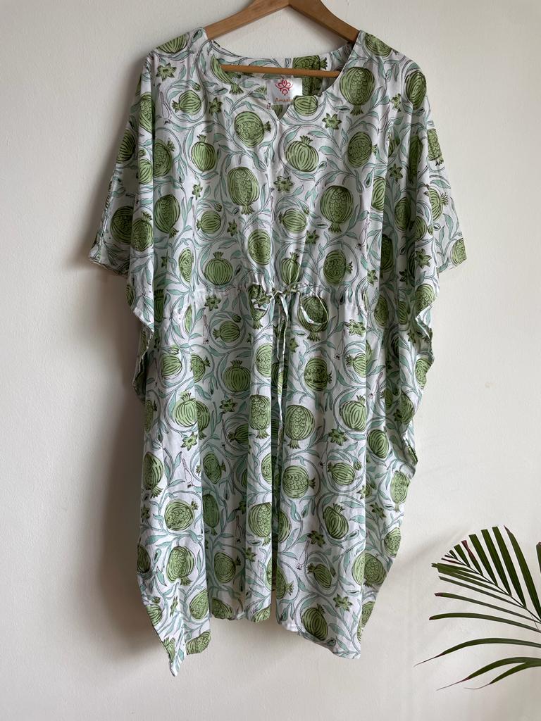 casual and comfortable white cotton kaftan for women in singapore, shop now