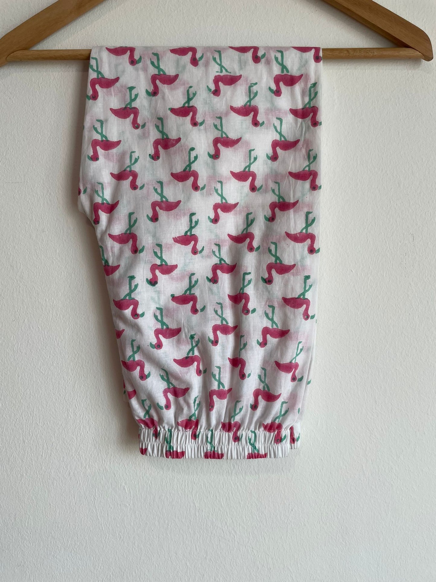 handmade and comfortable pure cotton night suit in white and pink for boys and girls, shop now in Singapore