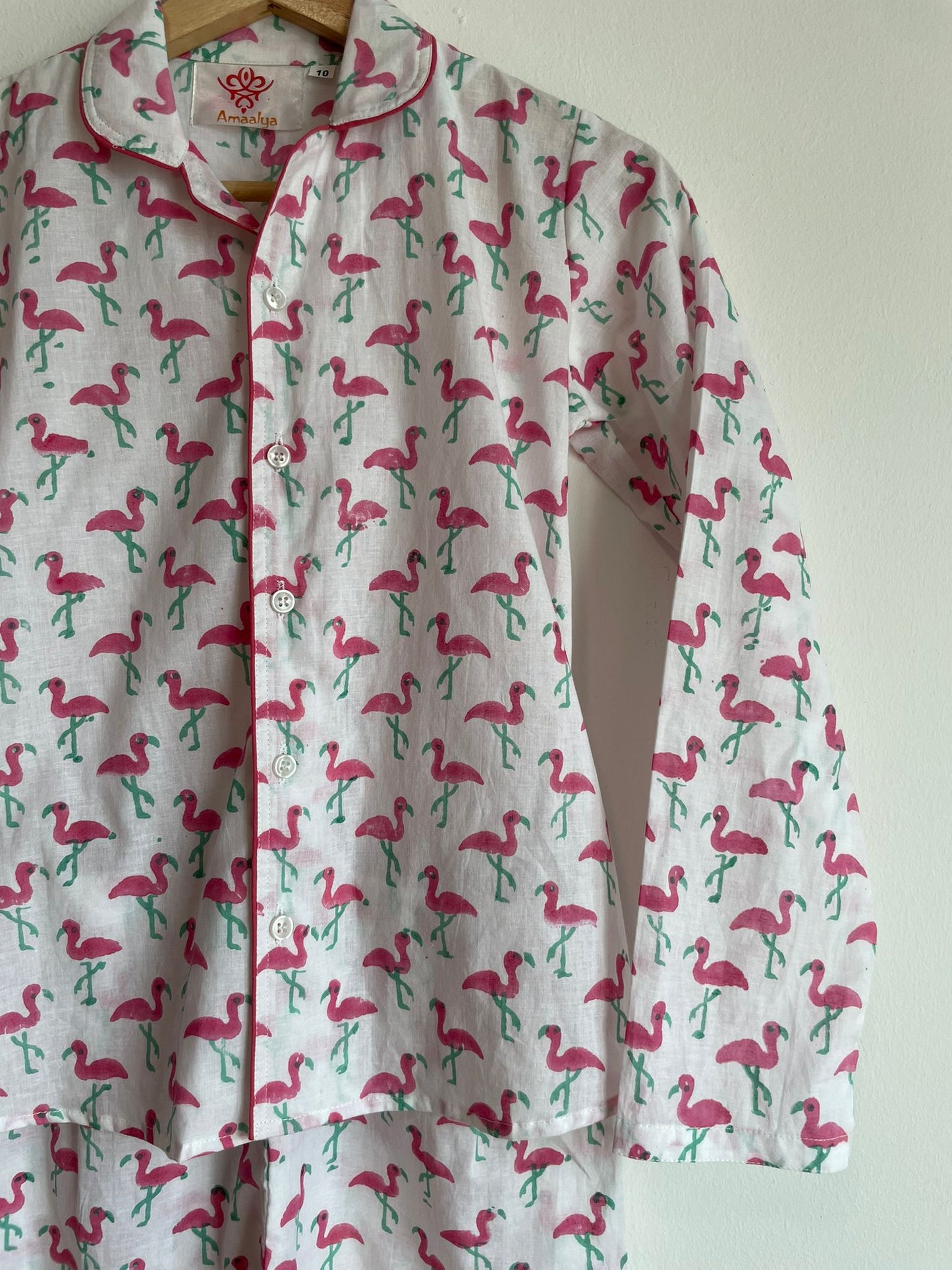 full sleeved with collar night suit for boys and girls, shop now in Singapore