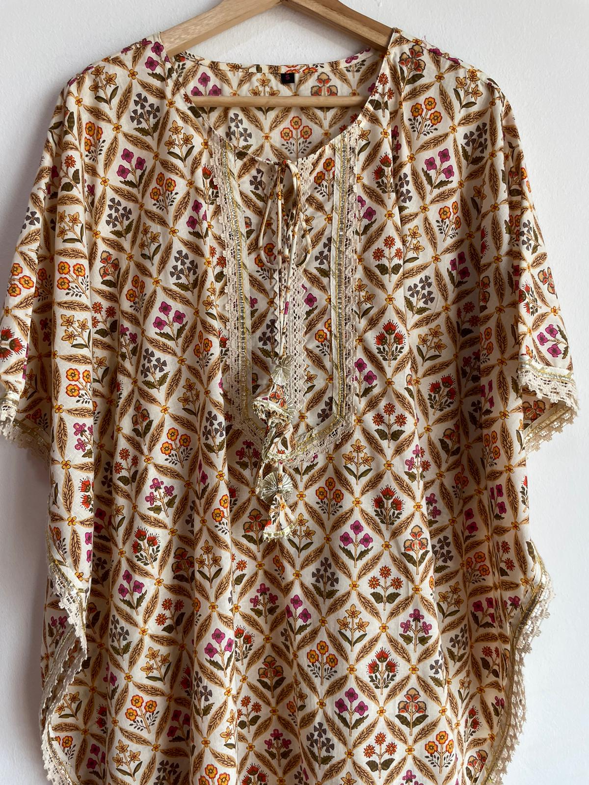 Affordable and handmade kaftan or kimono set with white pants for women in singapore