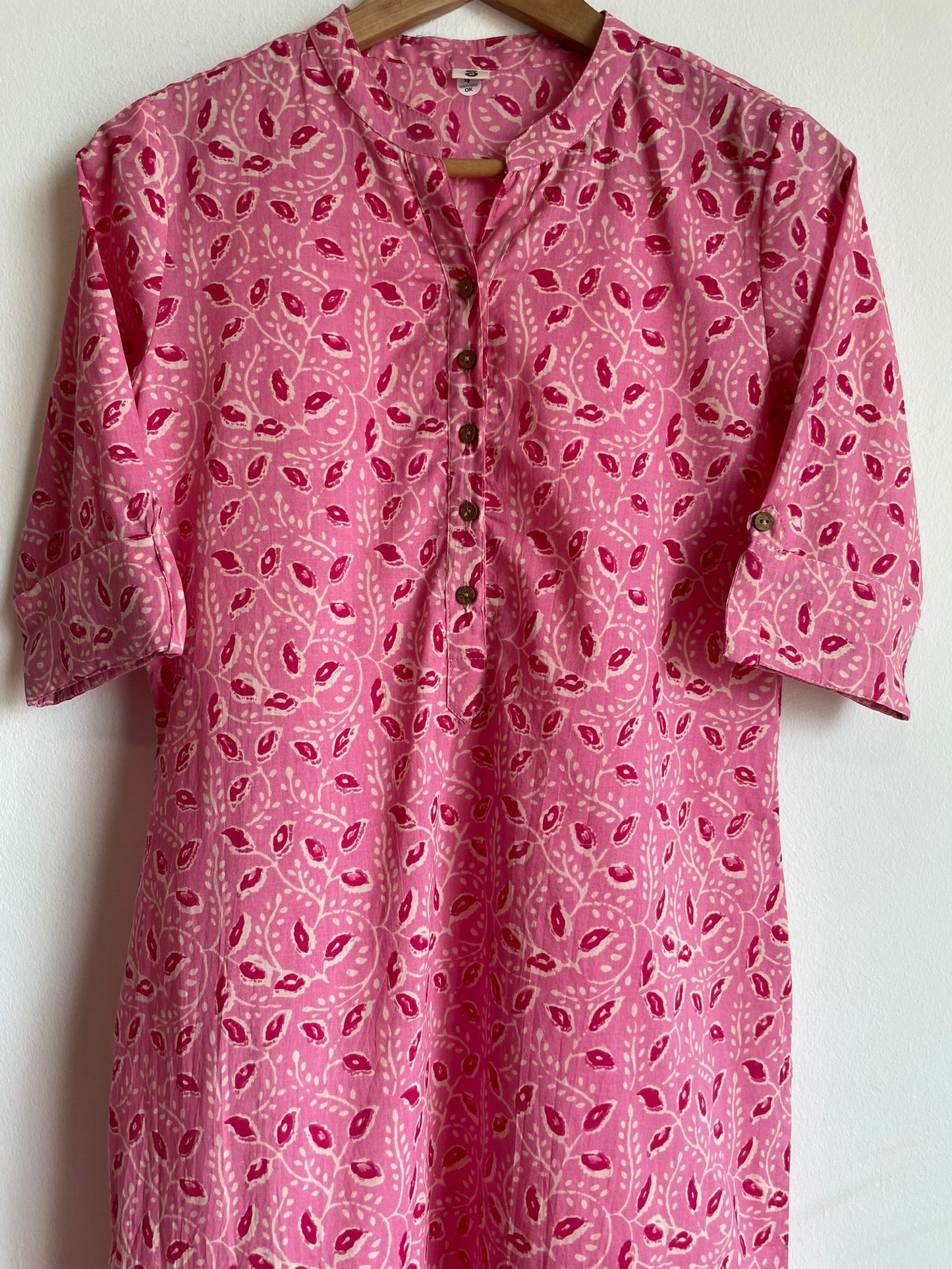 Cozy, comfortable and casual light pink cotton kurta for women in singapore
