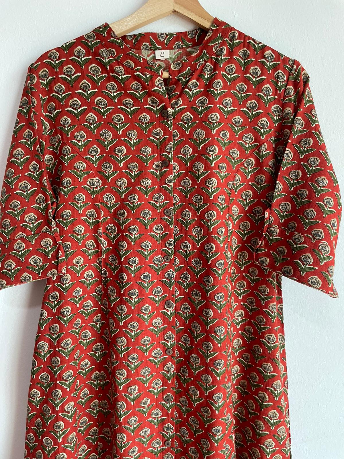 Red and Green indian Ethnic festive wear for women in singapore