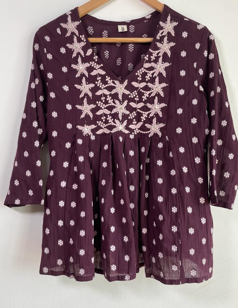 handmade pure cotton top for women, Shop now in Singapore