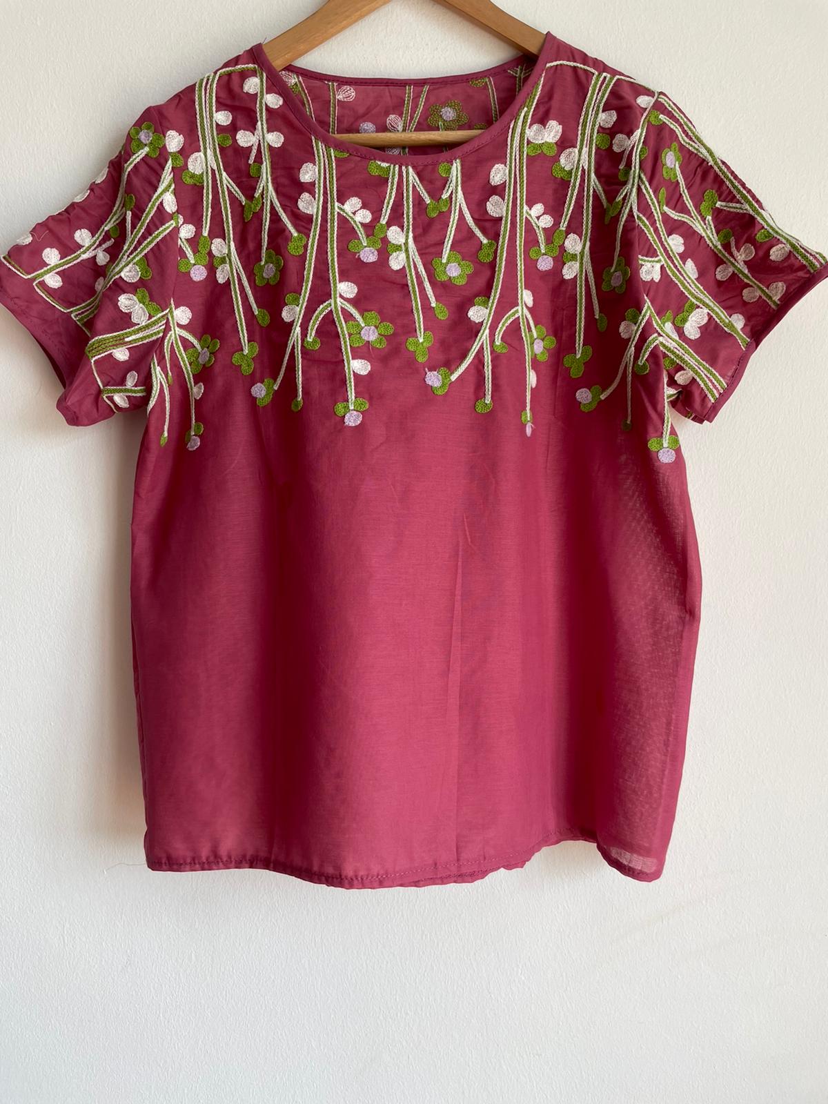 Pink transparent women's top, buy now in Singapore