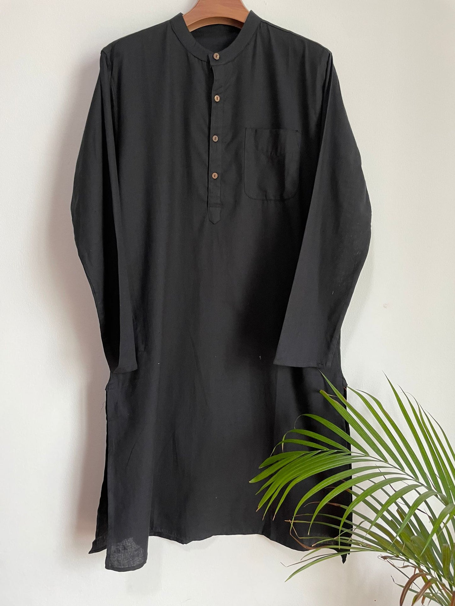shop now plain black men's kurta ethnic indan wear in singapore