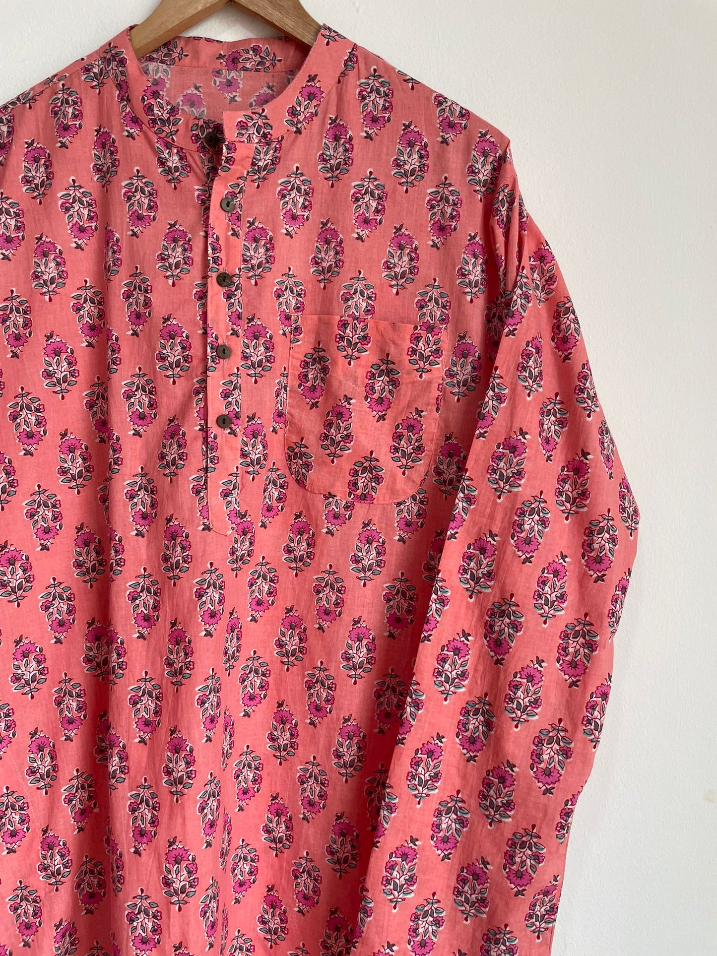 casual pink ethnic wear men's kurta, amde in india buy now in singapore