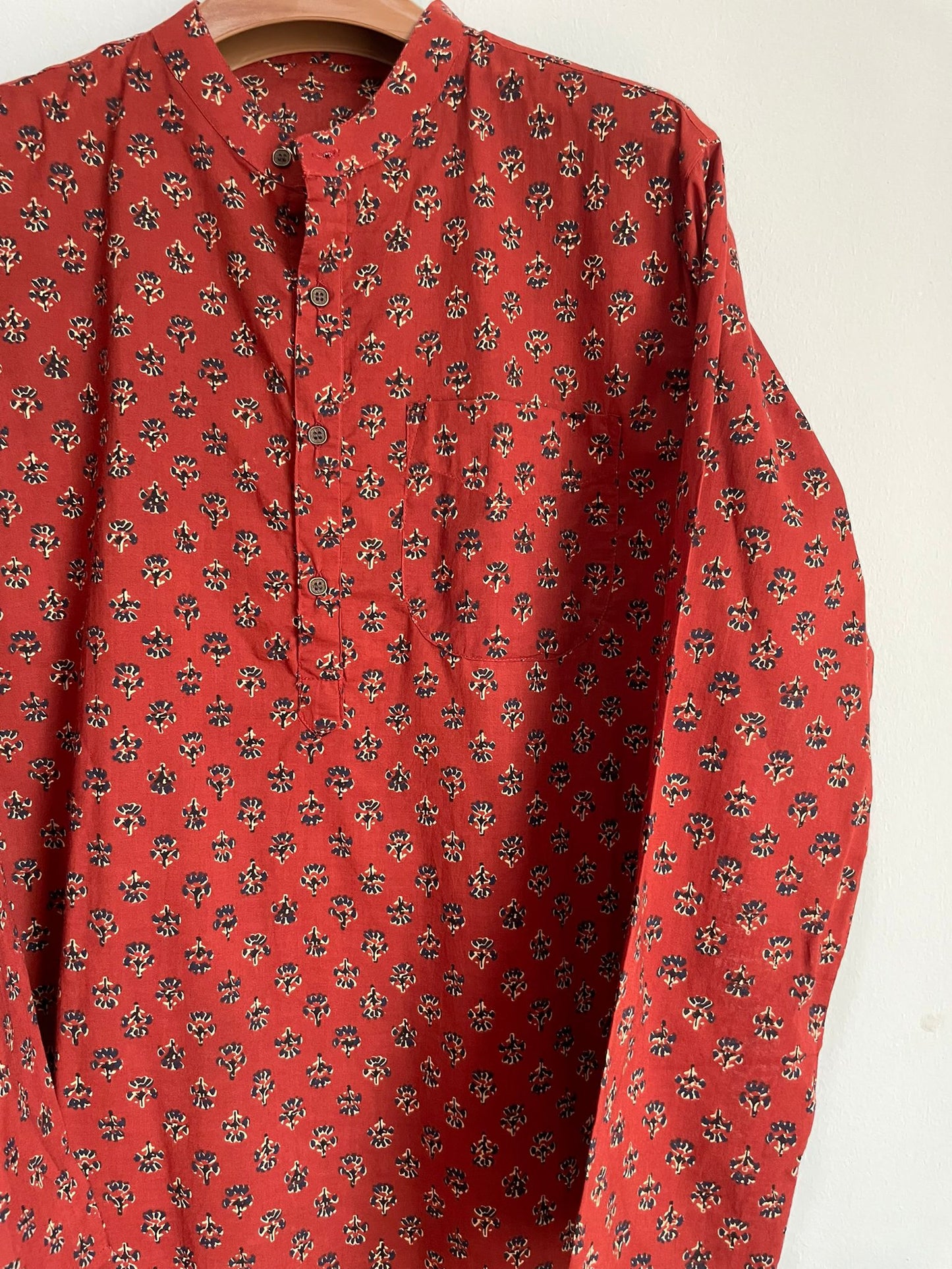 floral red indian ethnic wear men's kurta available in singapore
