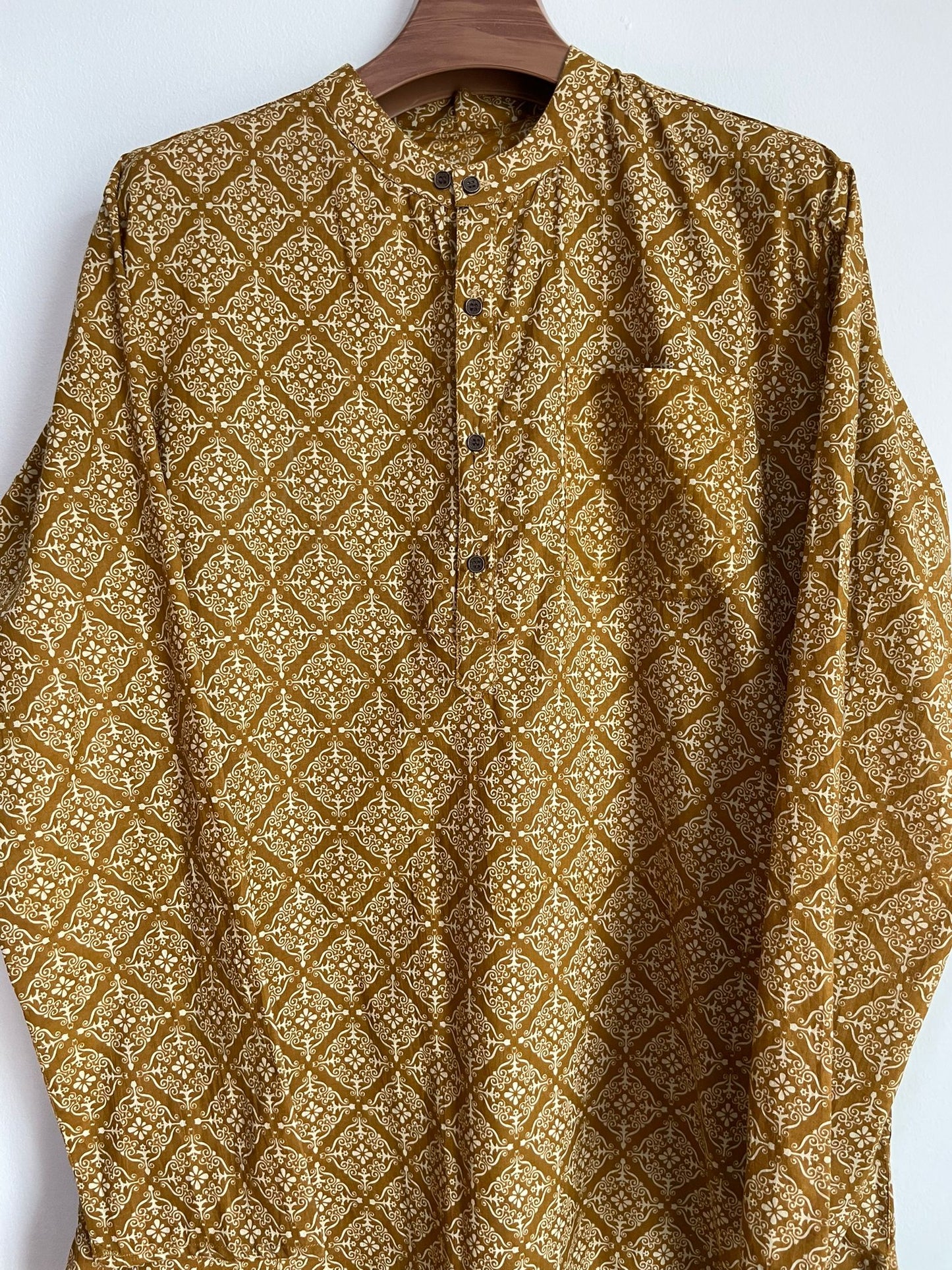 indian ethnic wear brown men's kurta shop now in singapore