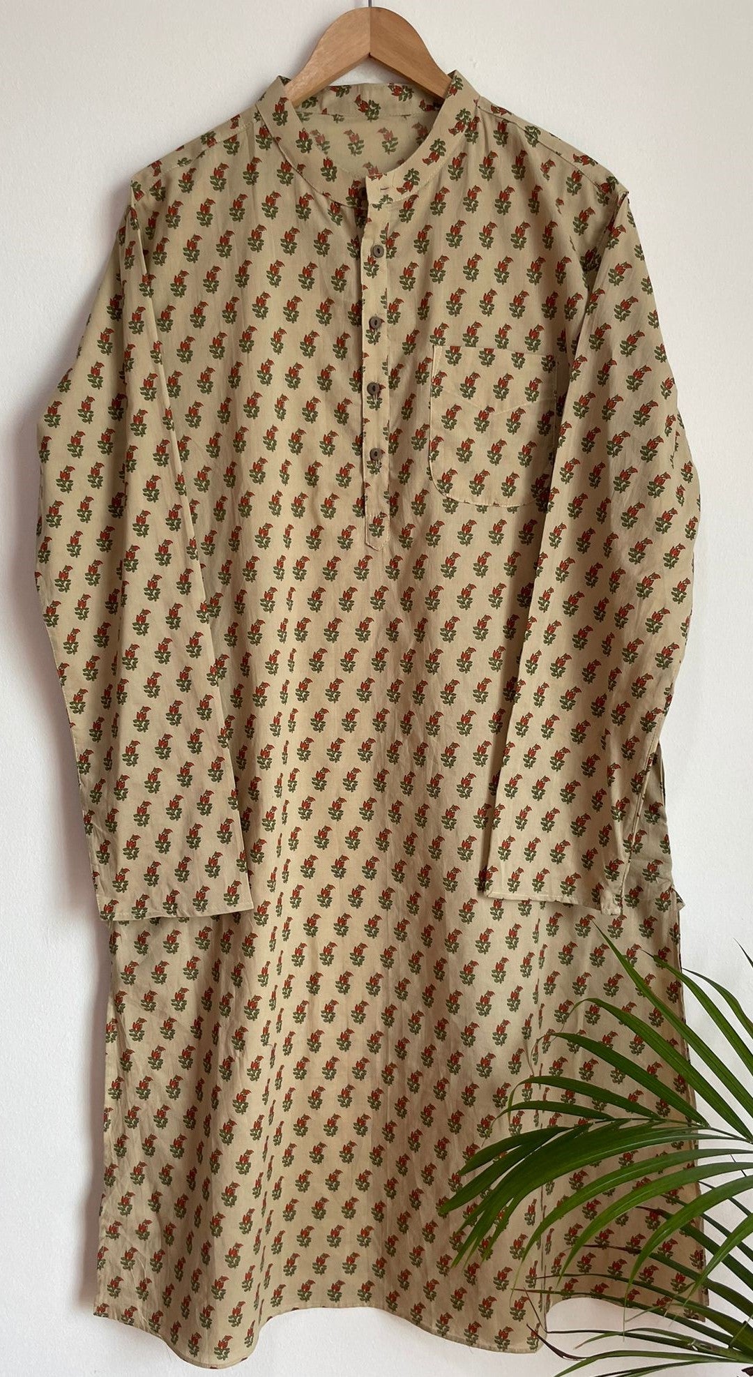 handmade from authentic cotton men's ethnic indian kurta