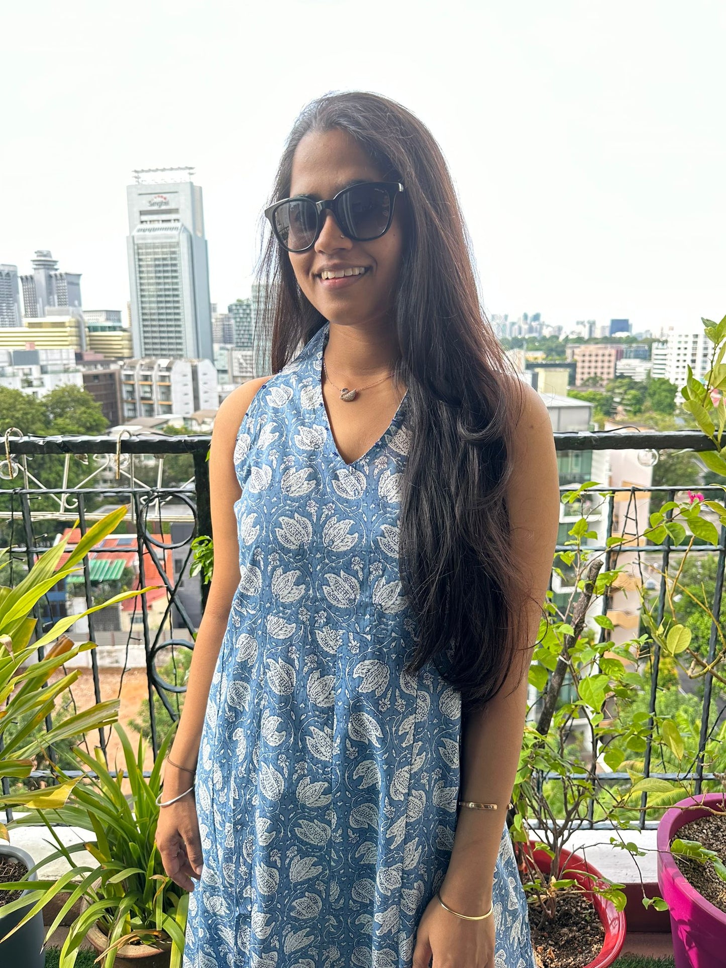 Halter Maxi Dress - Adamo Blue