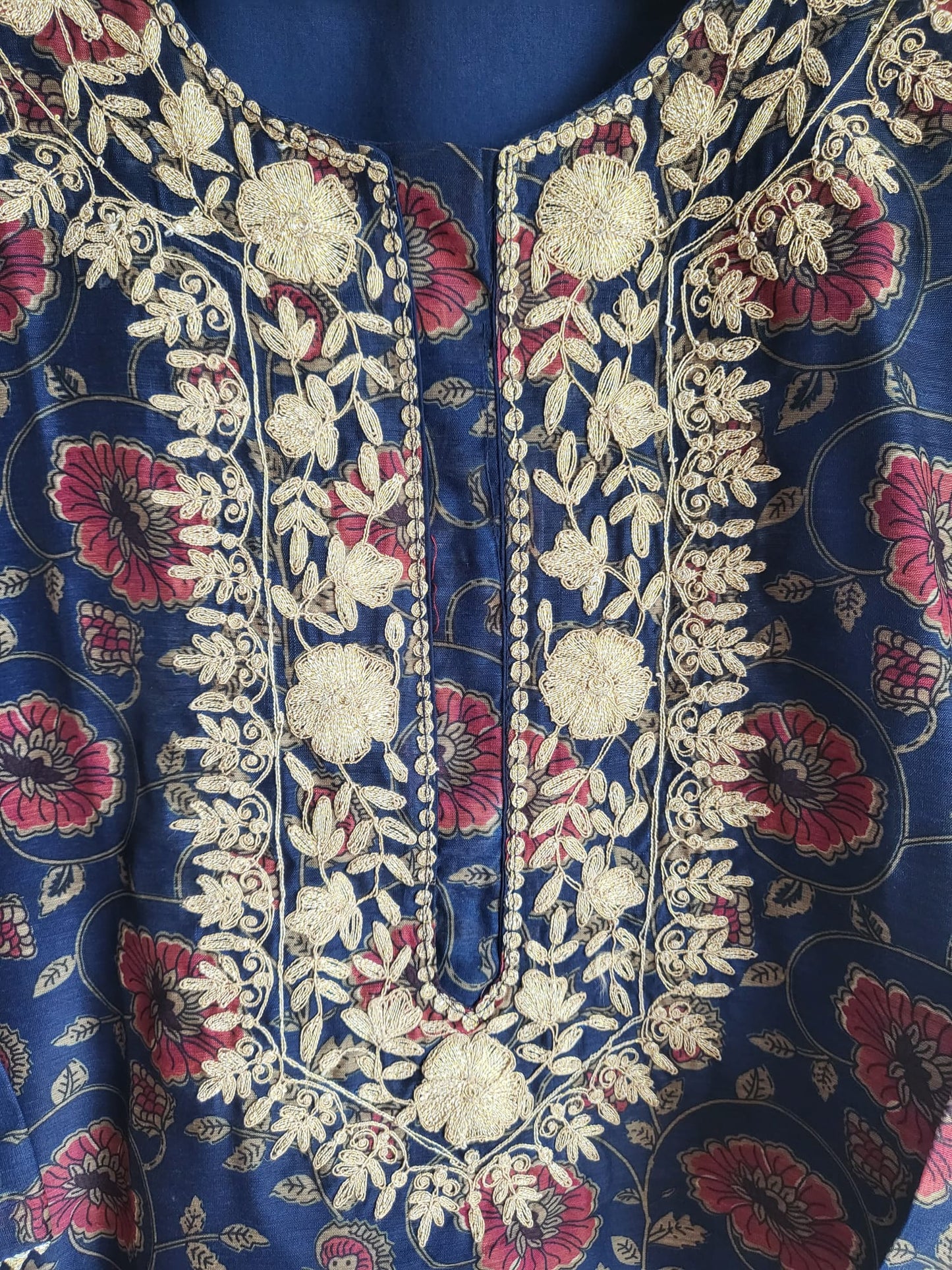 handmade by skilled artisans in India, top quality silk suit set