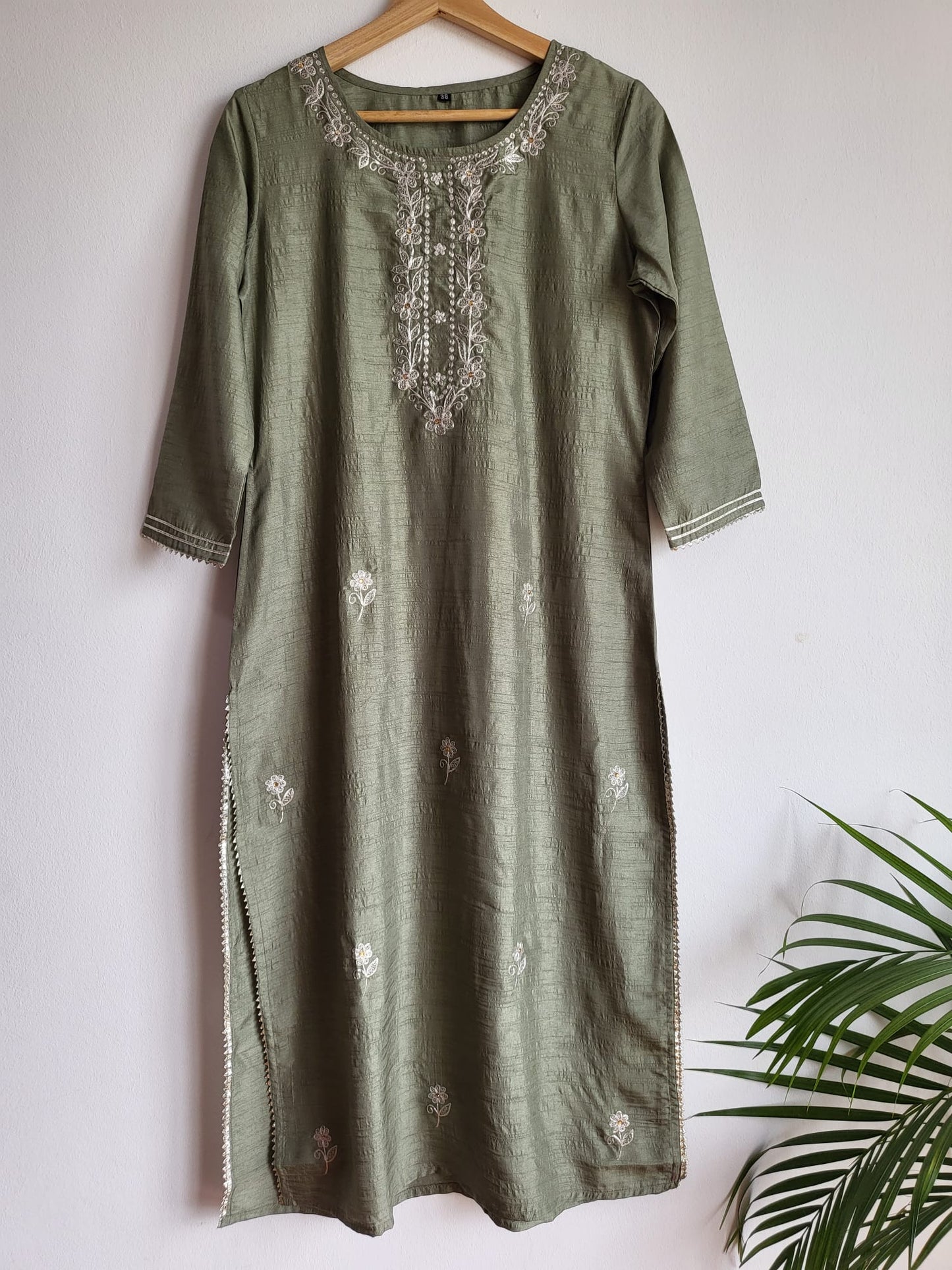 silk suit set for women, with dupatta and straight pants