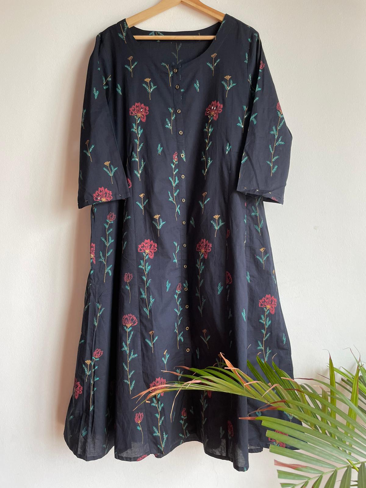 Casual cotton silk suit in black for women in singapore