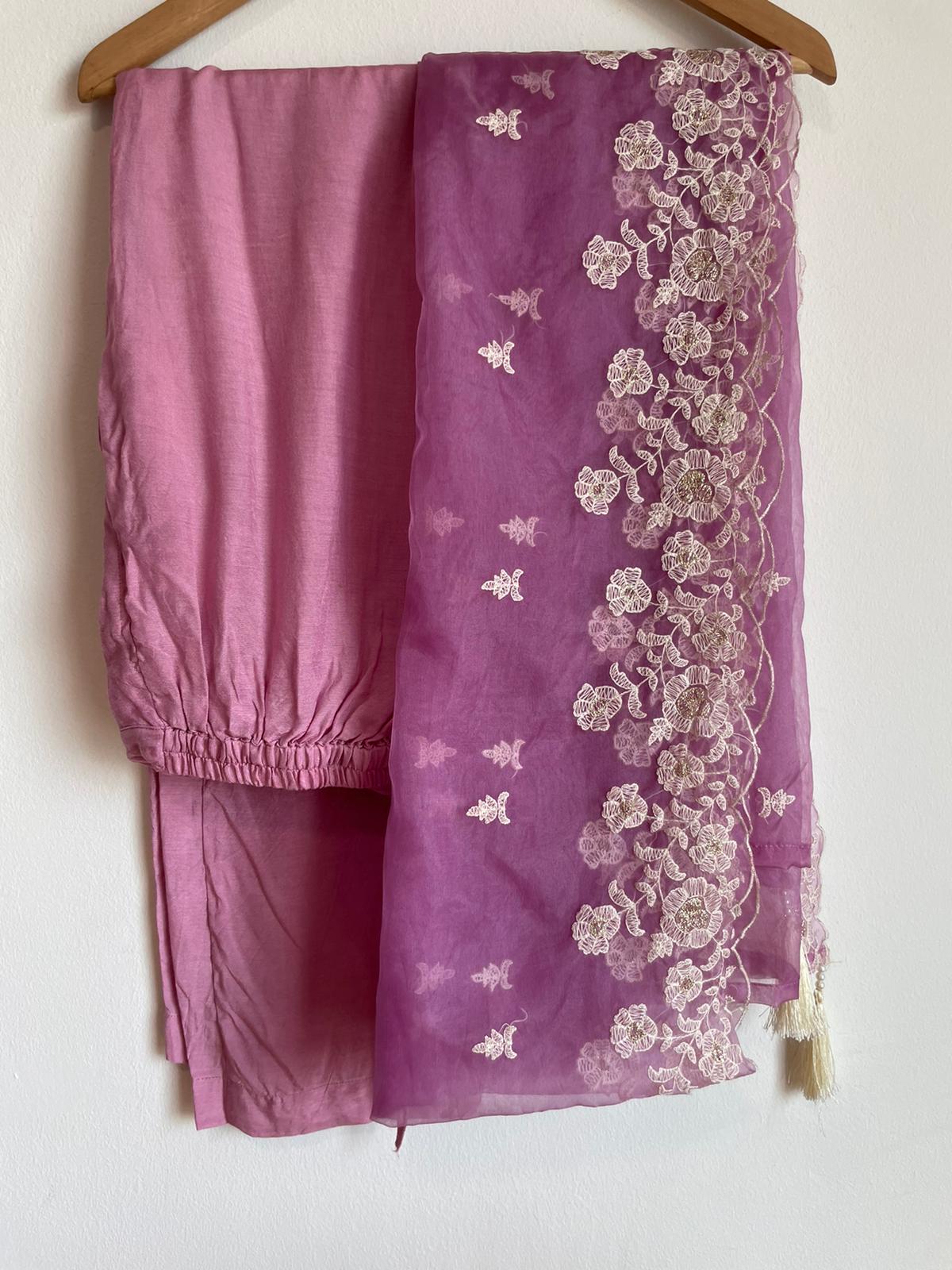 Handwoven silk suit set for women in Singapore, straight pants and affordable
