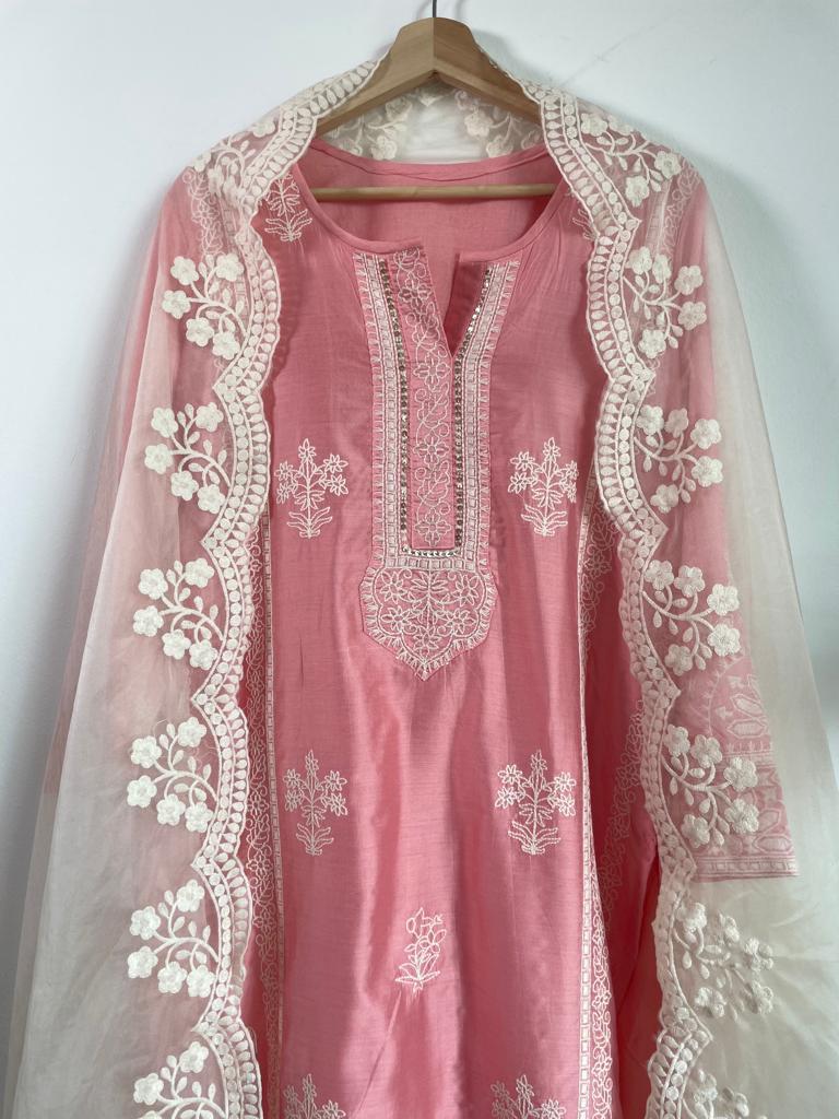 Stitched Suits in Light Pink and White for women, buy now in Singapore