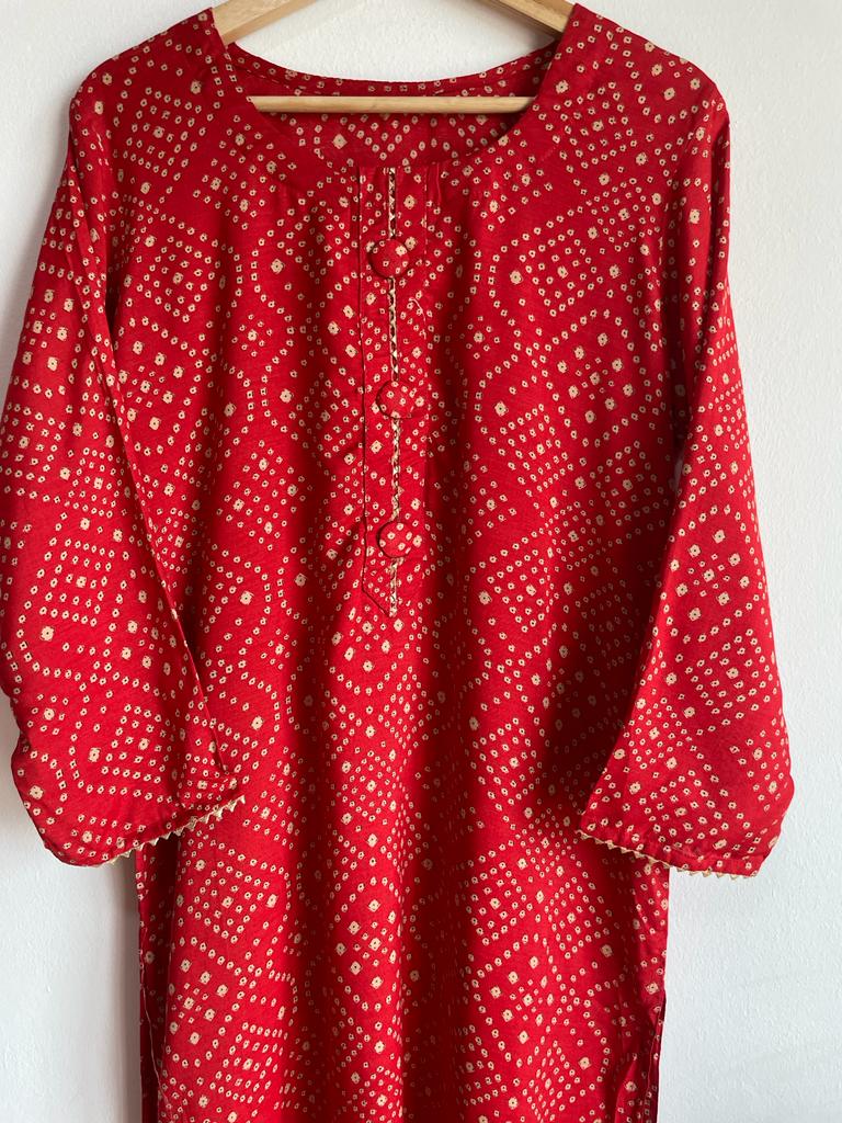comfortable indian festive wear red silk suit set for women, shop now in Singapore