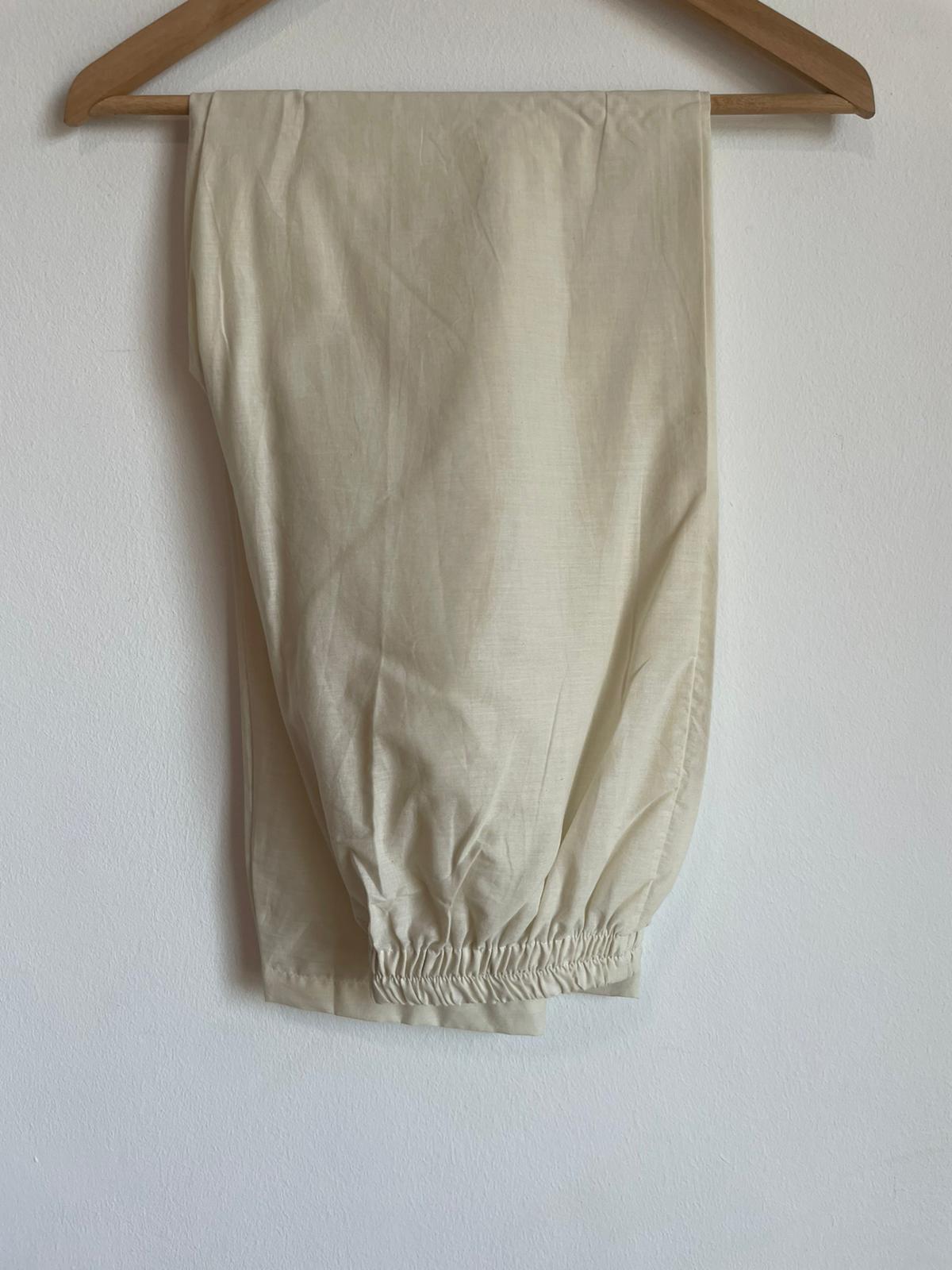 straight pants with indian ethnic cotton suit for women in singapore