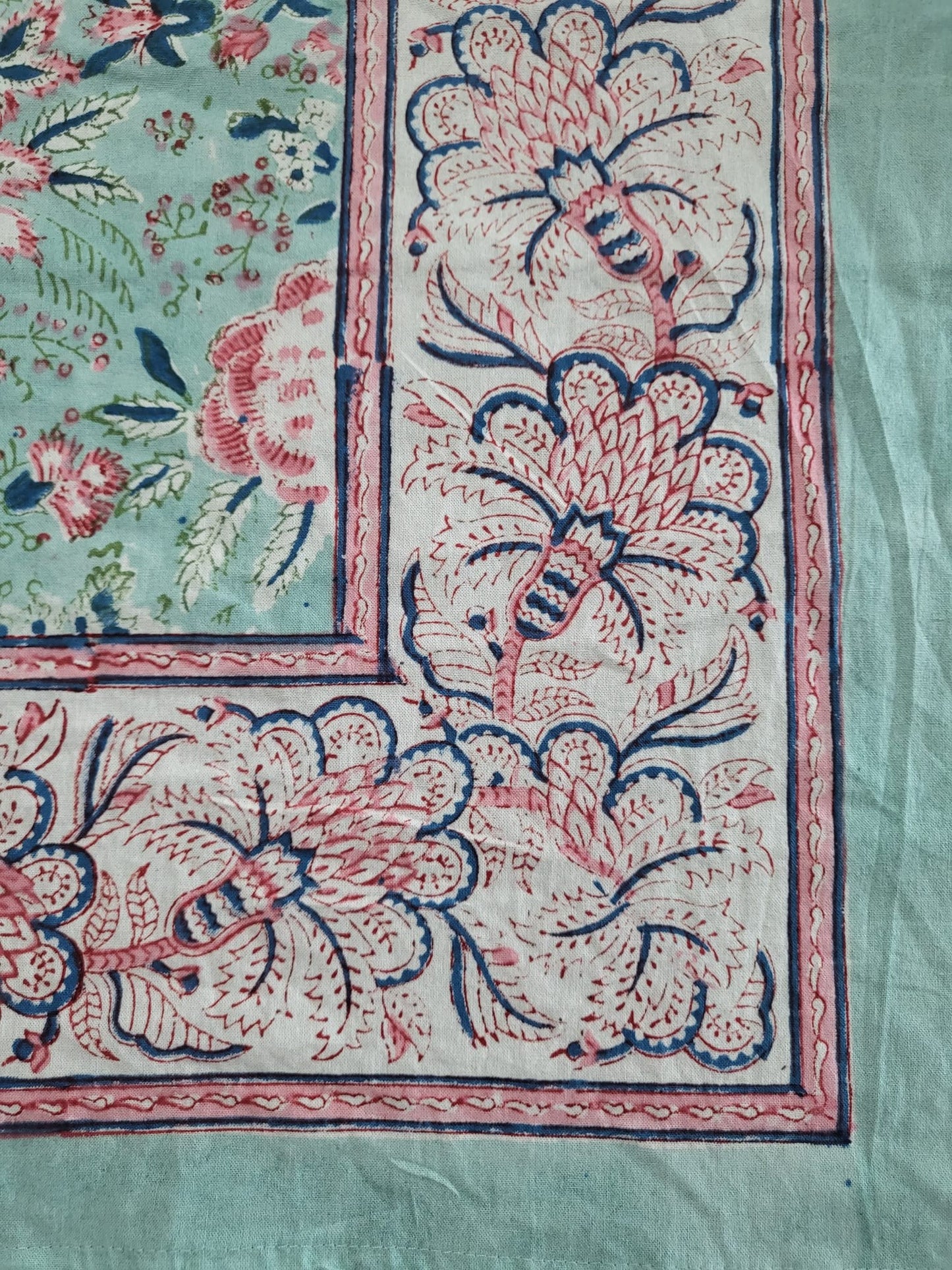 Handmade block printed cotton cover made in singapore available online