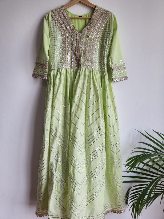 indo-western dress for women in Singapore. Beautiful embroidery work across the dress
