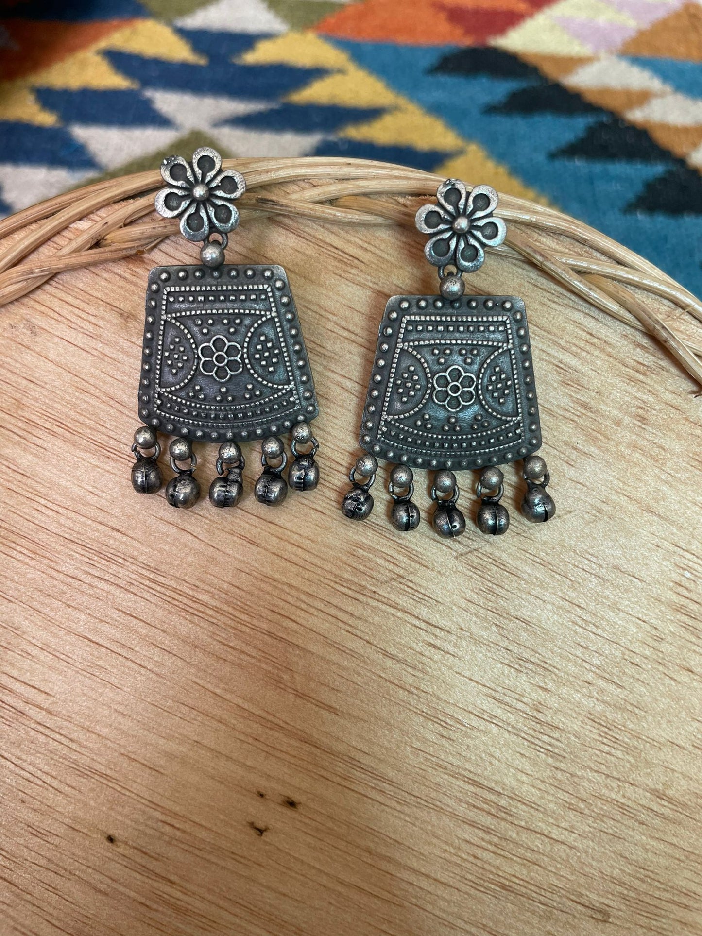 handmade and affordable indian traditional ethnic festive wear earrings for women with flowers, buy now in Singapore