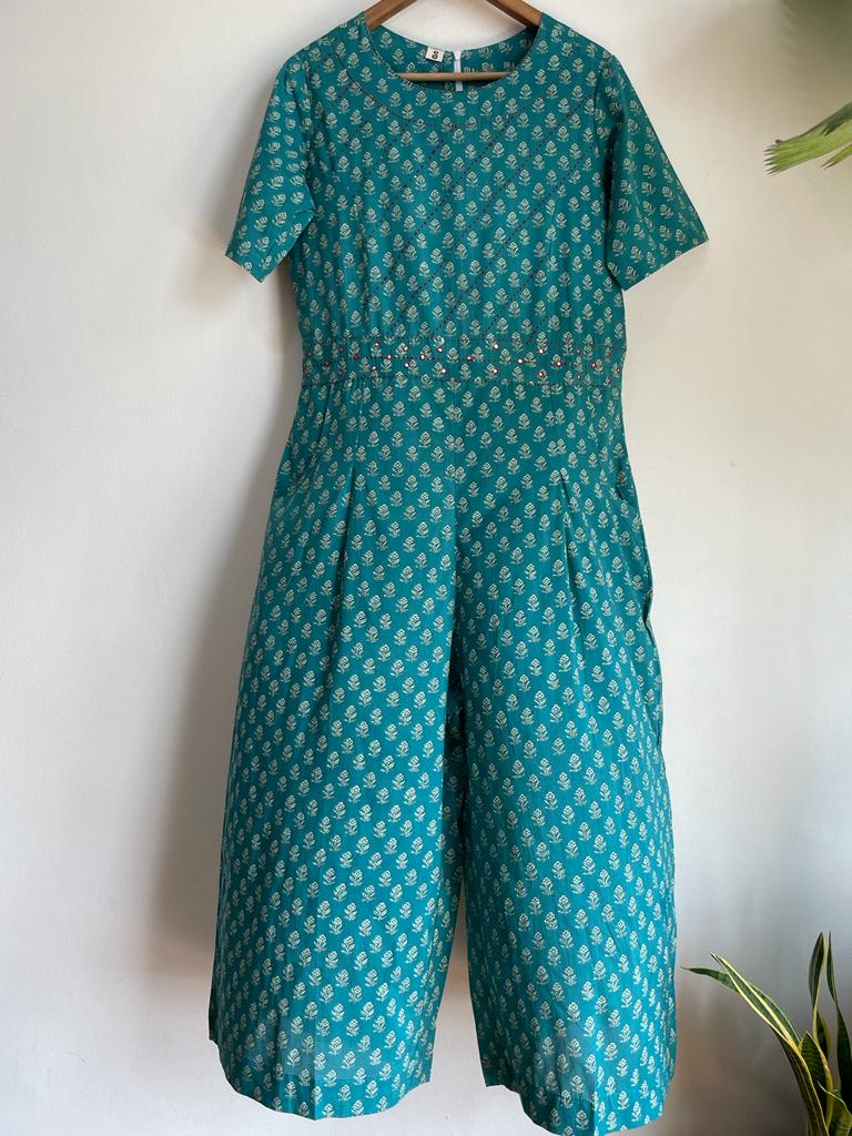  high quality and affordable blue and grey jumpsuit for women, buy now in Singapore