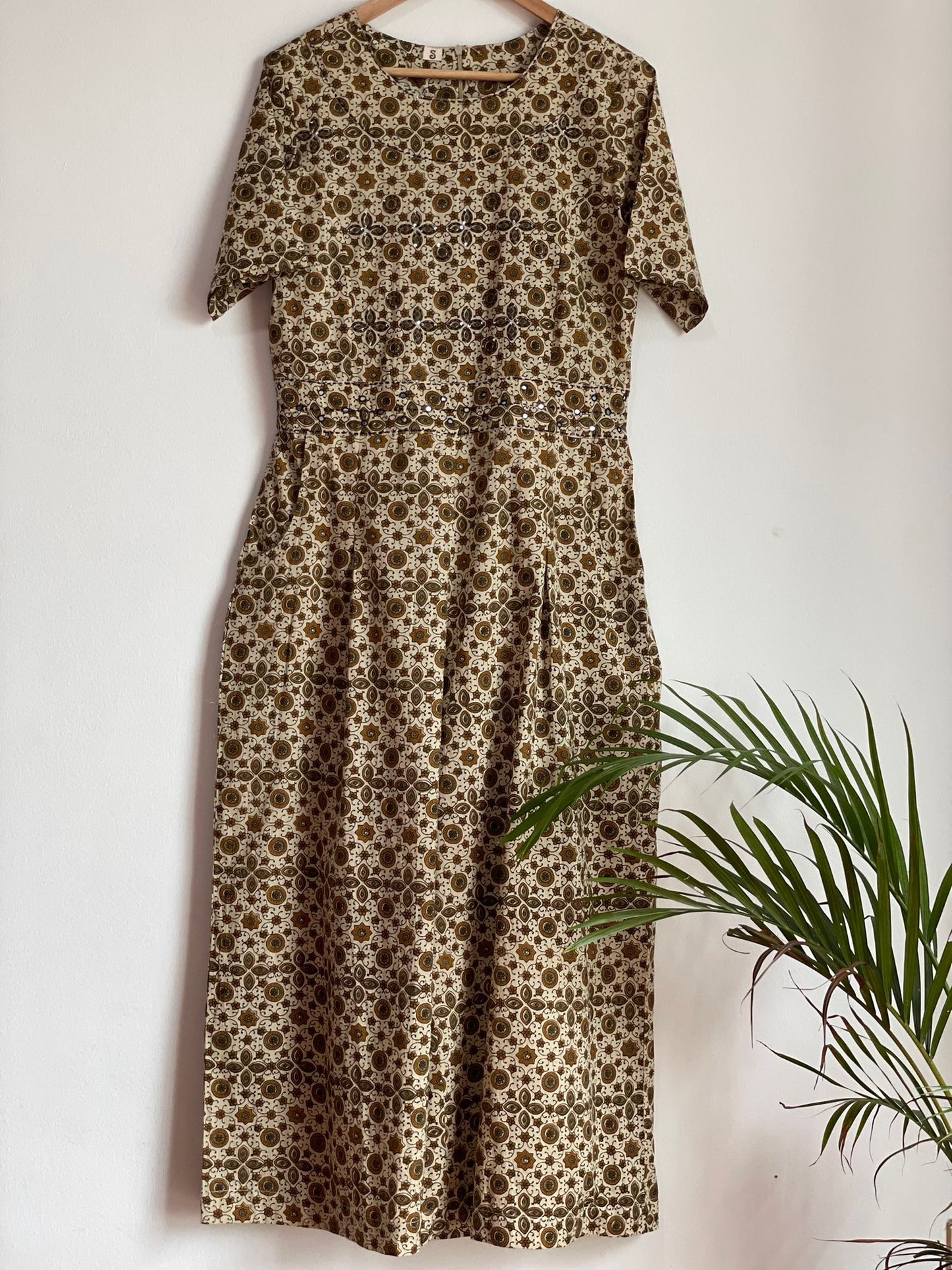 affordable and high quality jumpsuit for women made from 100% cotton blockprinted by hand