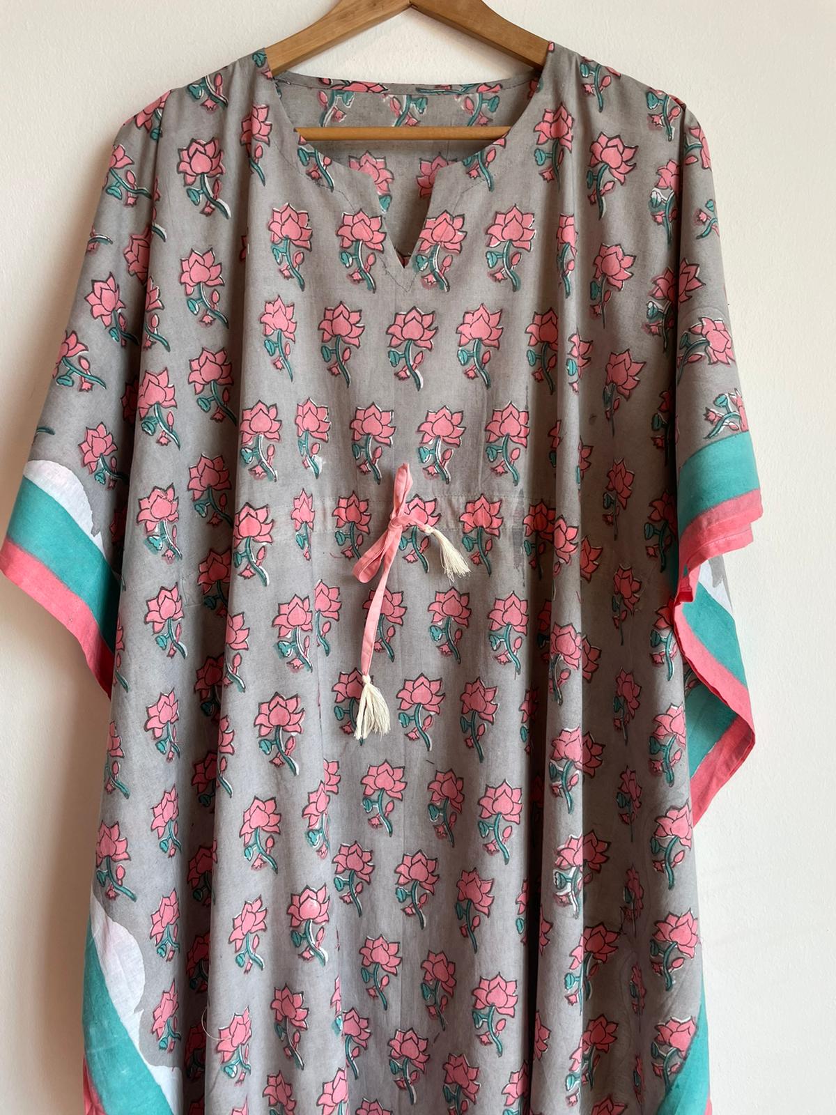 Cozy, casual and comfortable long cotton Kaftan for women,  buy now in Singapore