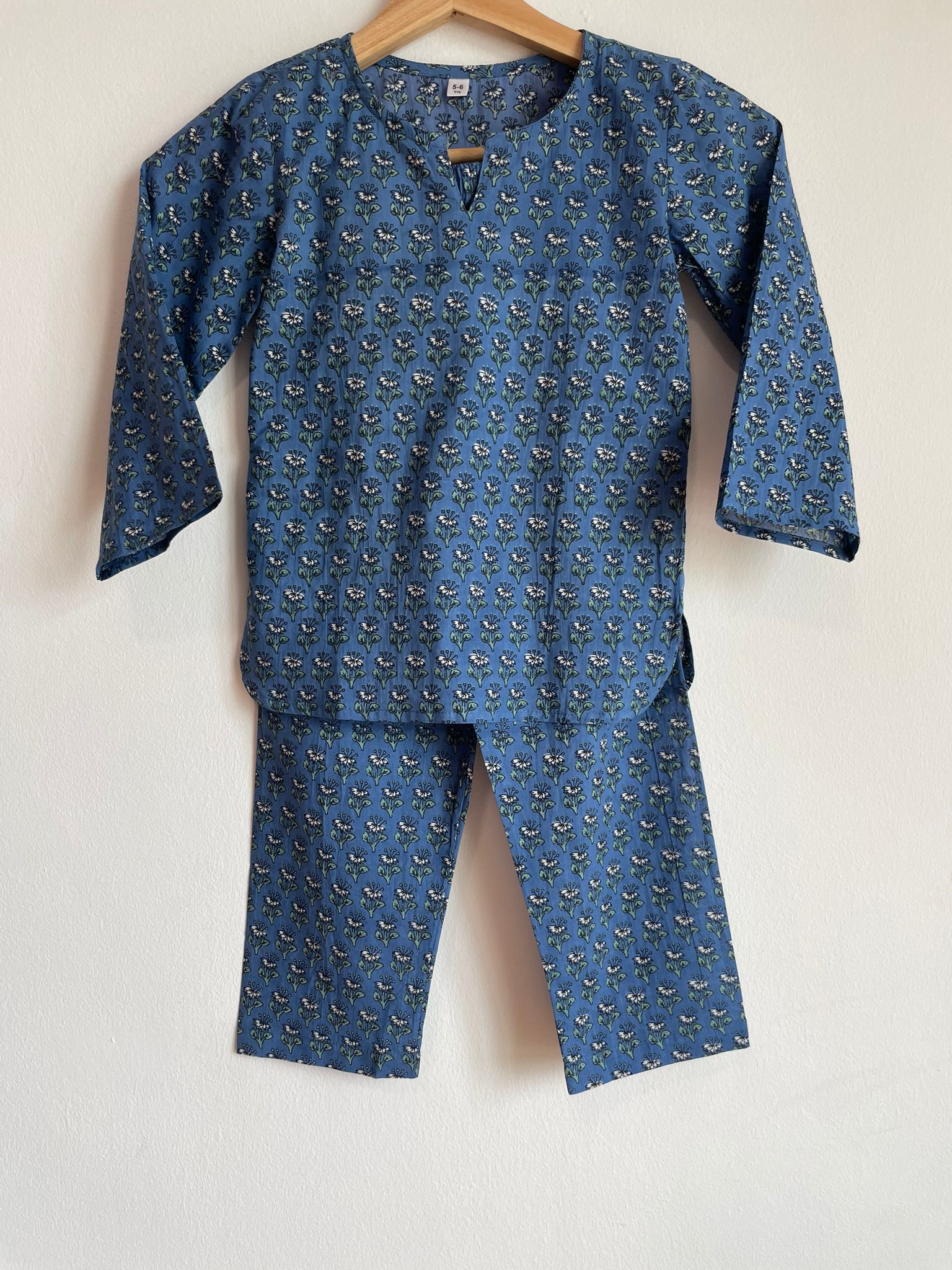  pure Cotton Kids night Suit in Blue and Green for women, shop now in Singapore