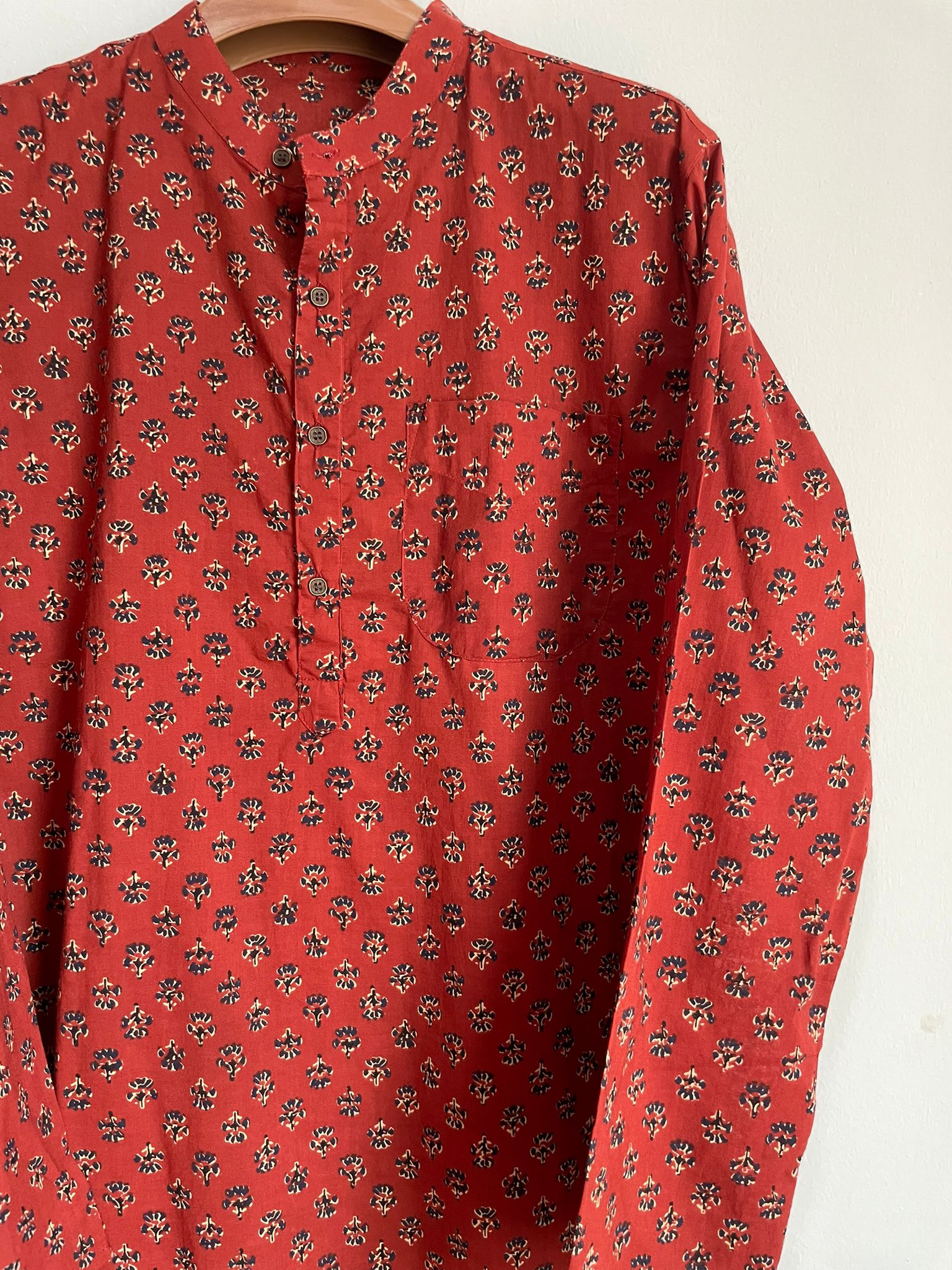 floral red indian ethnic wear men's kurta available in singapore