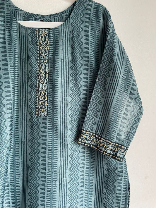 Chanderi Silk Suit - Bahaar