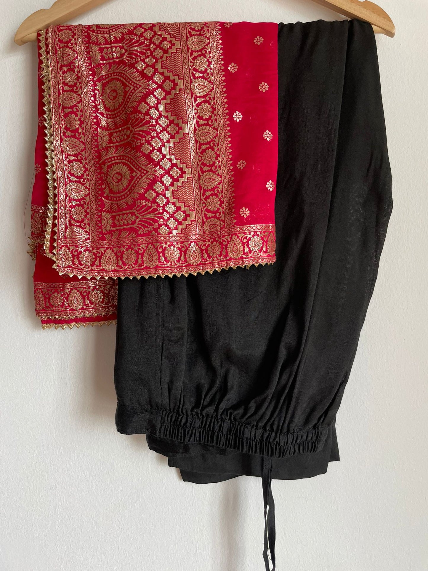 Handmade and affordable  Pure Silk Stitched Suits in Black and Pink for women, buy now in Singapore