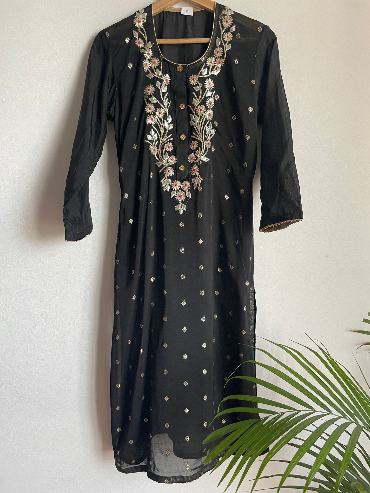 Indian Traditional Ethnic Wear pure Silk Stitched Suits in Black and Pink for women, buy now in Singapore